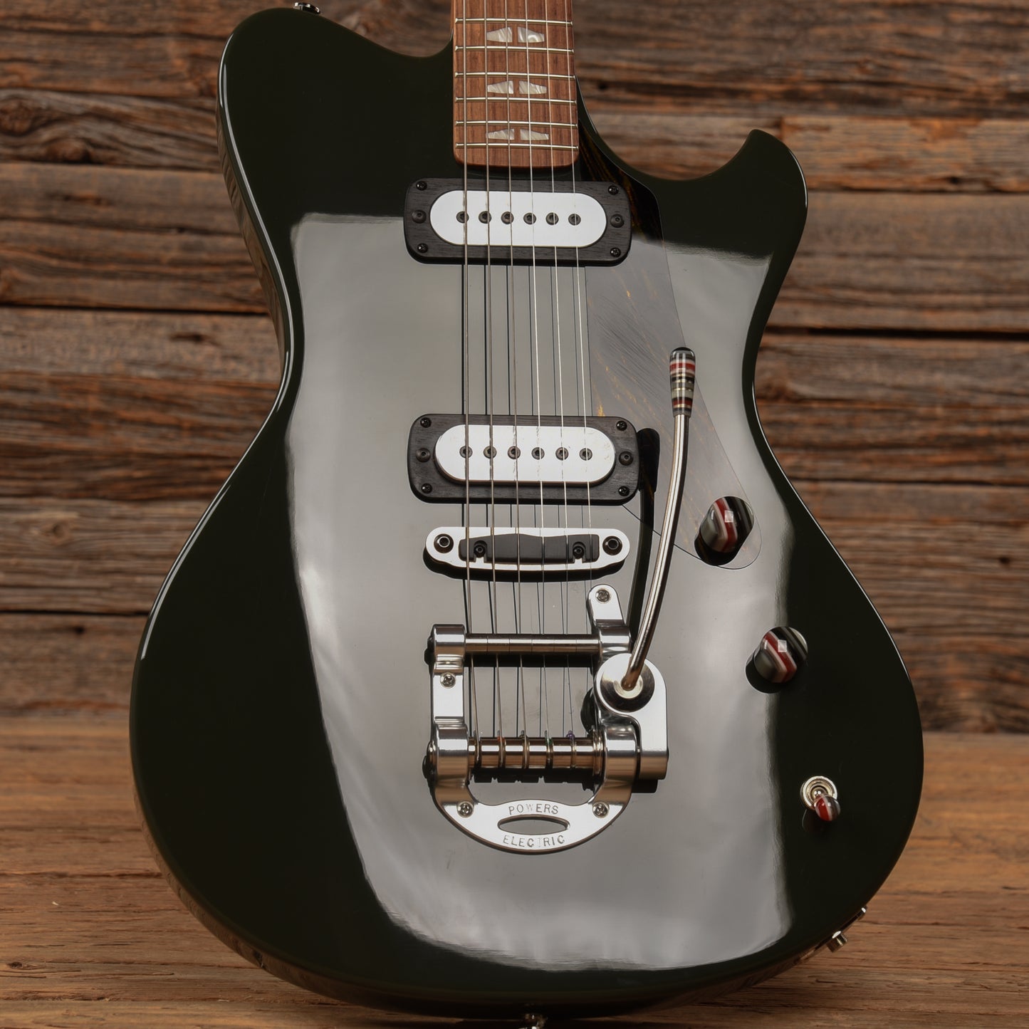 Powers Electric A-Type Black Olive Electric Guitars / Solid Body