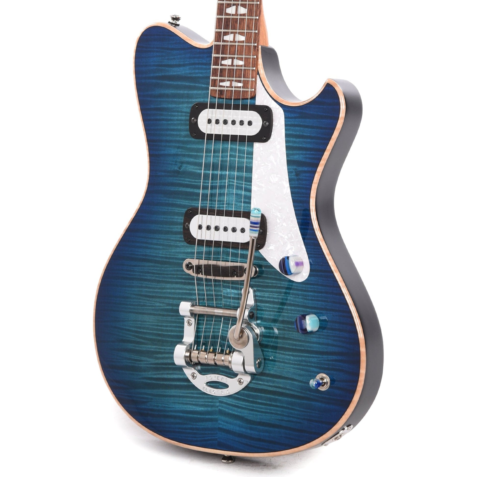 Powers Electric A-Type Blue Lagoon w/FF42 Pickups Electric Guitars / Solid Body