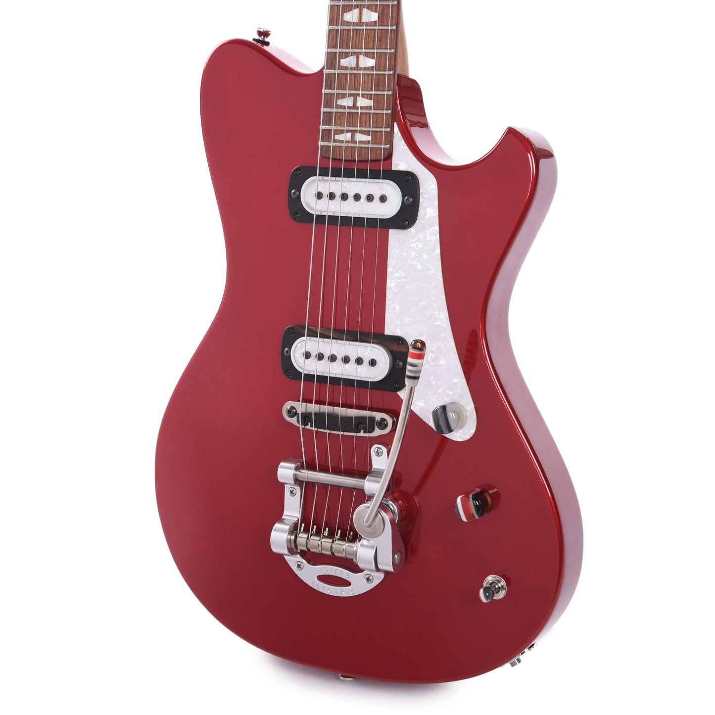 Powers Electric A-Type Crystal Red Metallic Electric Guitars / Solid Body