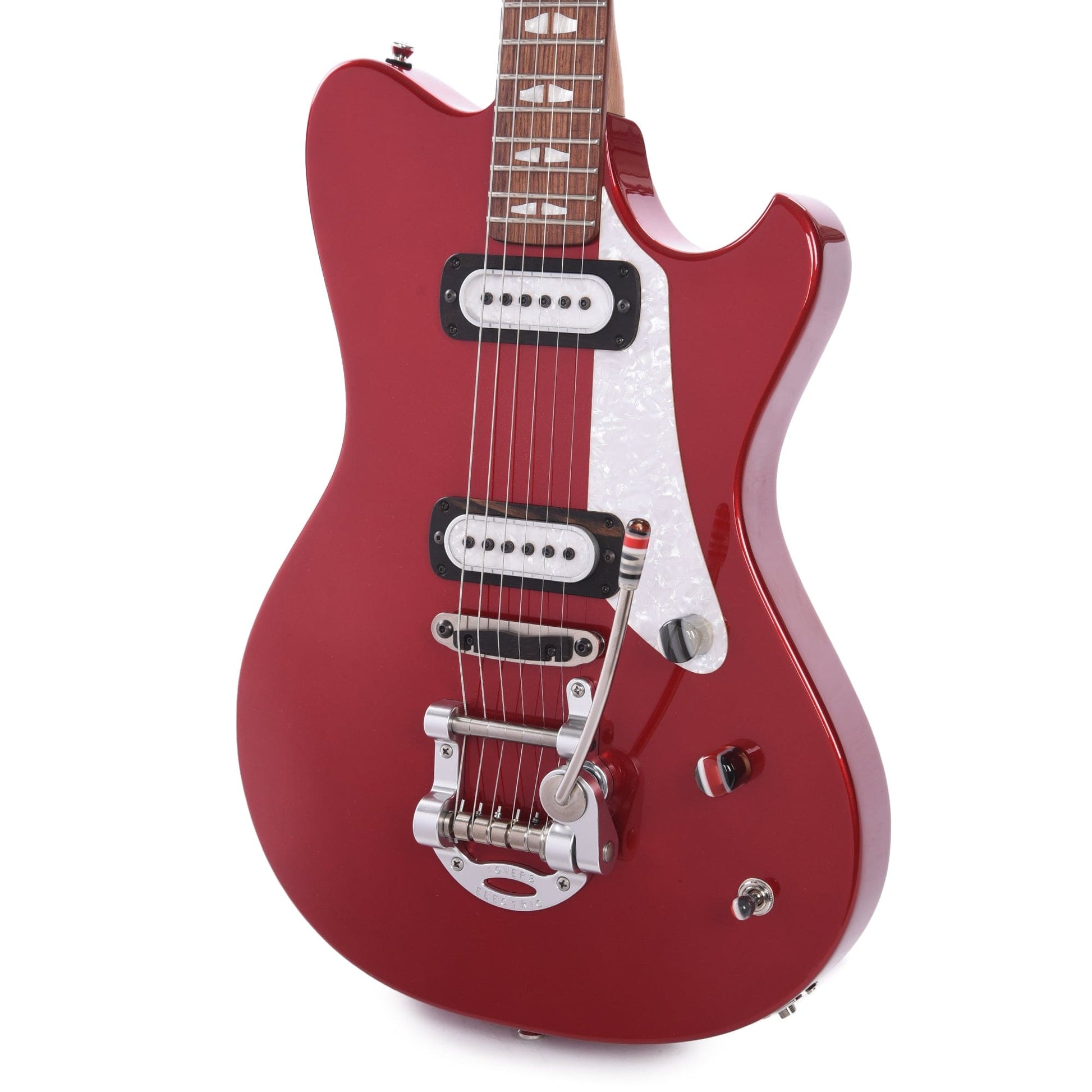 Powers Electric A-Type Crystal Red Metallic Electric Guitars / Solid Body