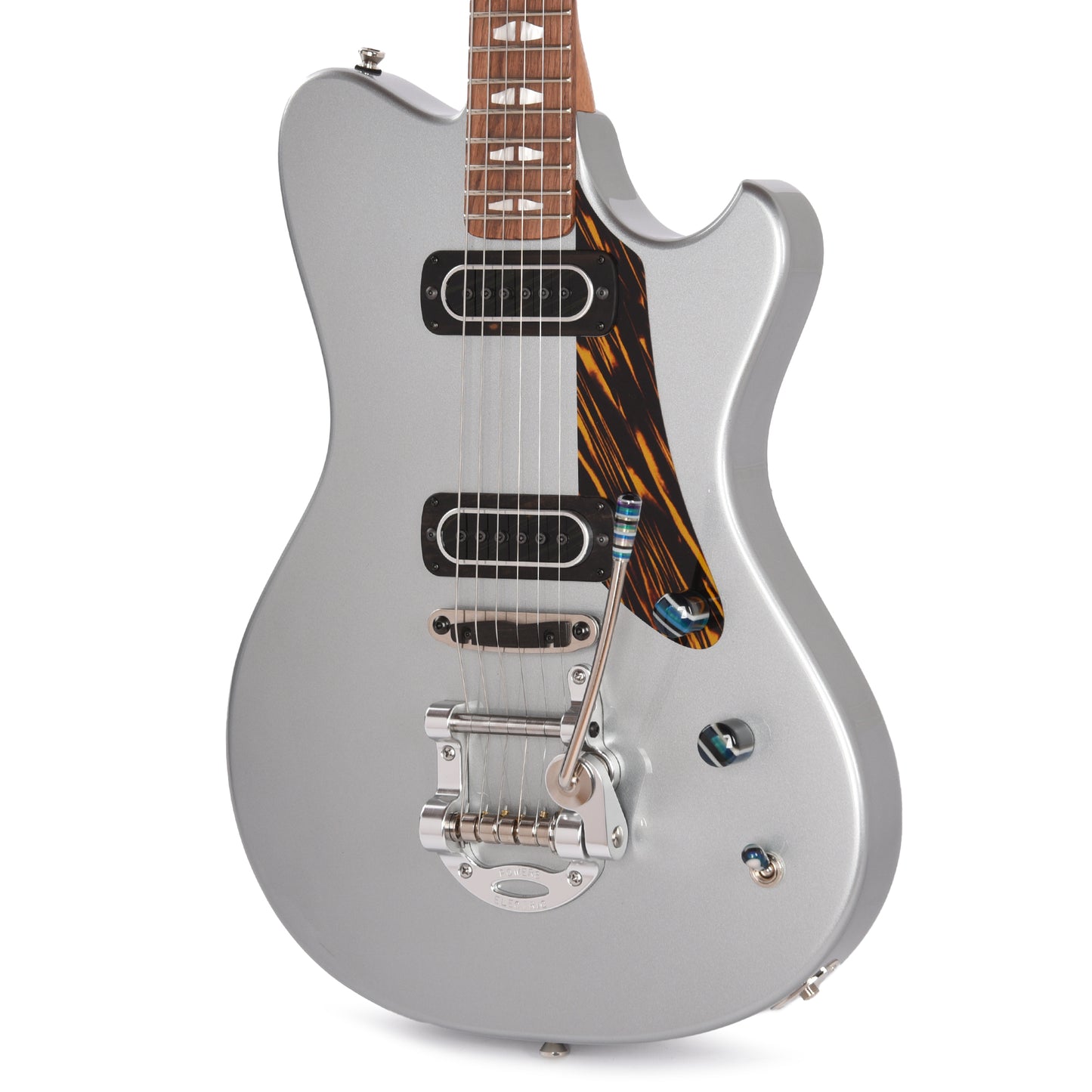 Powers Electric A-Type Dolomite Silver w/PF42 Pickups Electric Guitars / Solid Body