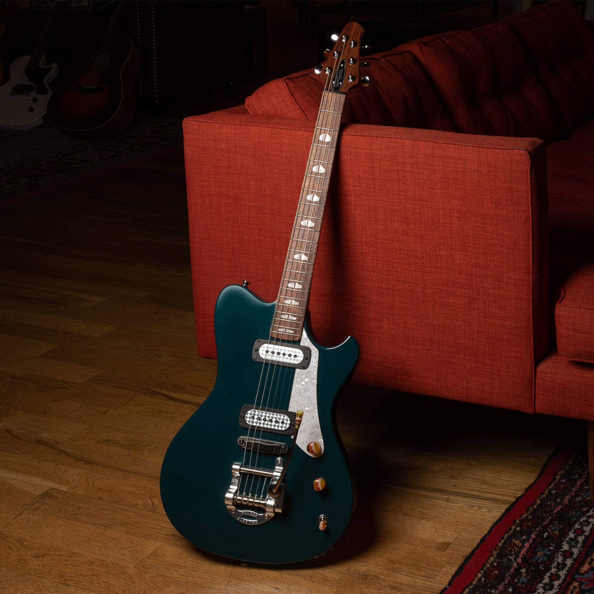 Powers Electric A-Type Fjord Green Electric Guitars / Solid Body