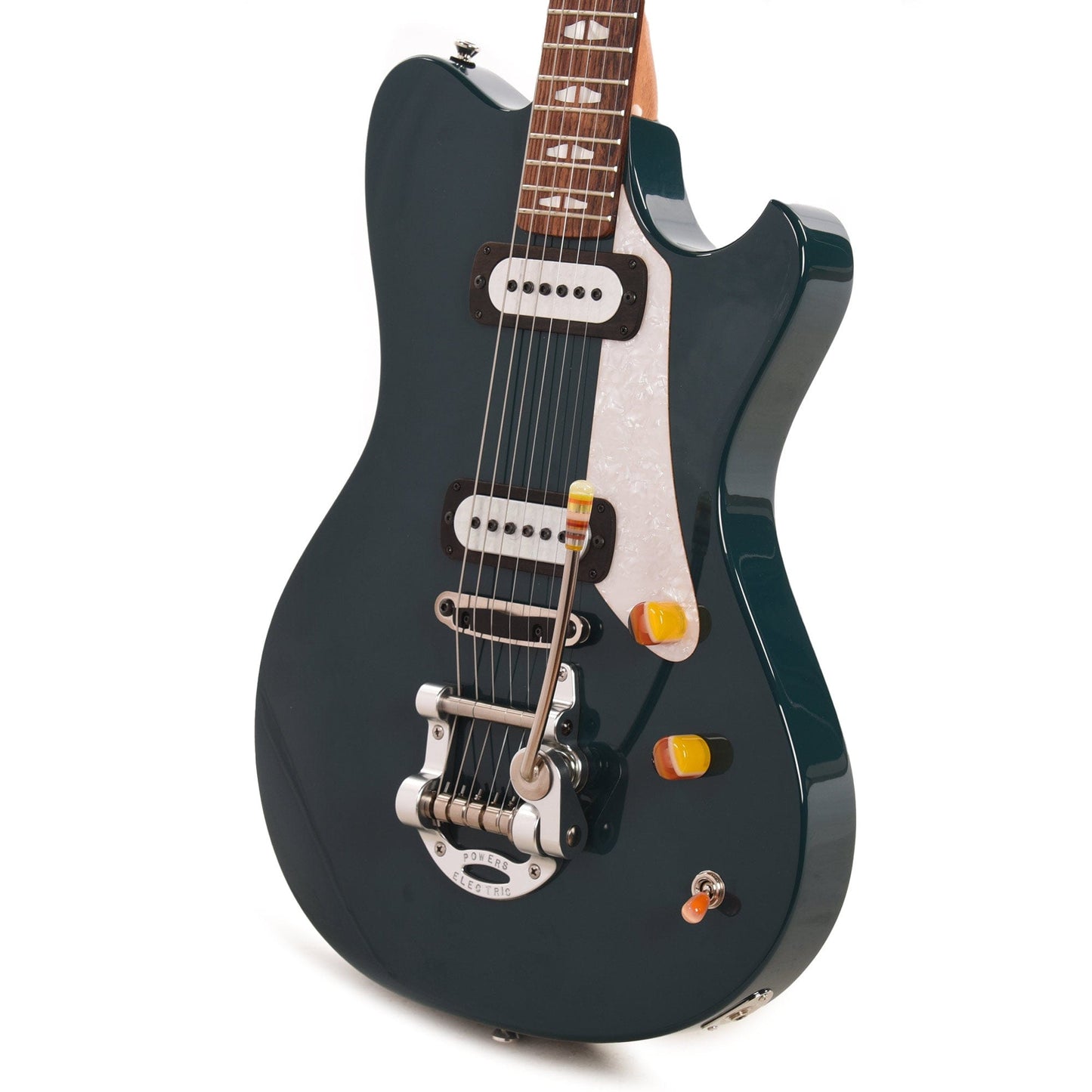 Powers Electric A-Type Fjord Green Electric Guitars / Solid Body