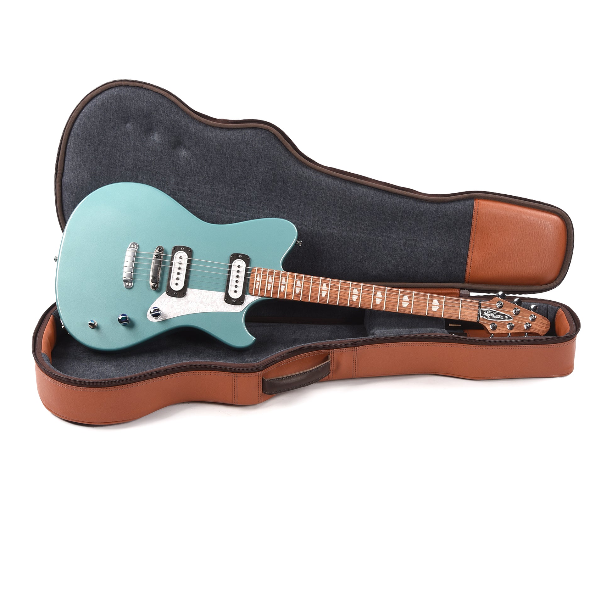 Powers Electric A-Type Hard Tail Artesian Turquoise w/PF42 Pickups Electric Guitars / Solid Body