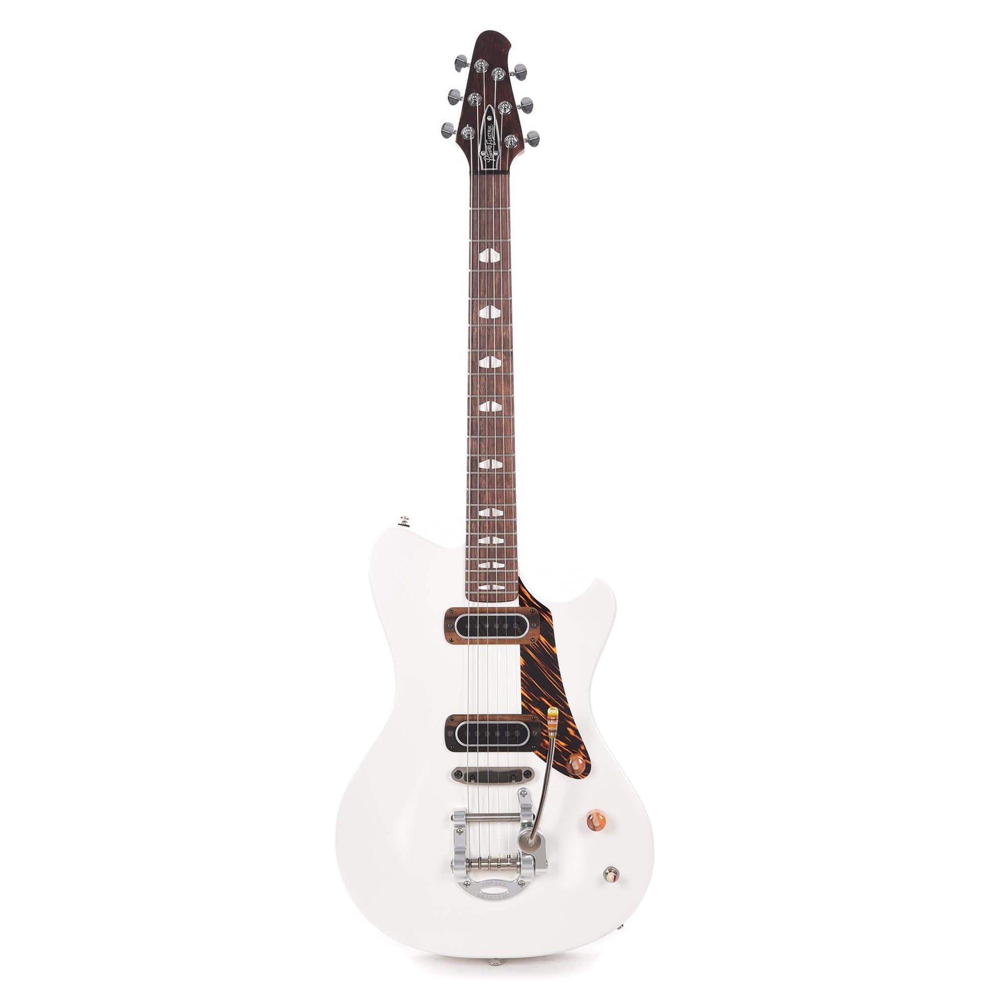 Powers Electric A-Type Pearl White w/PF42 Pickups & Firestripe PIckguard Electric Guitars / Solid Body