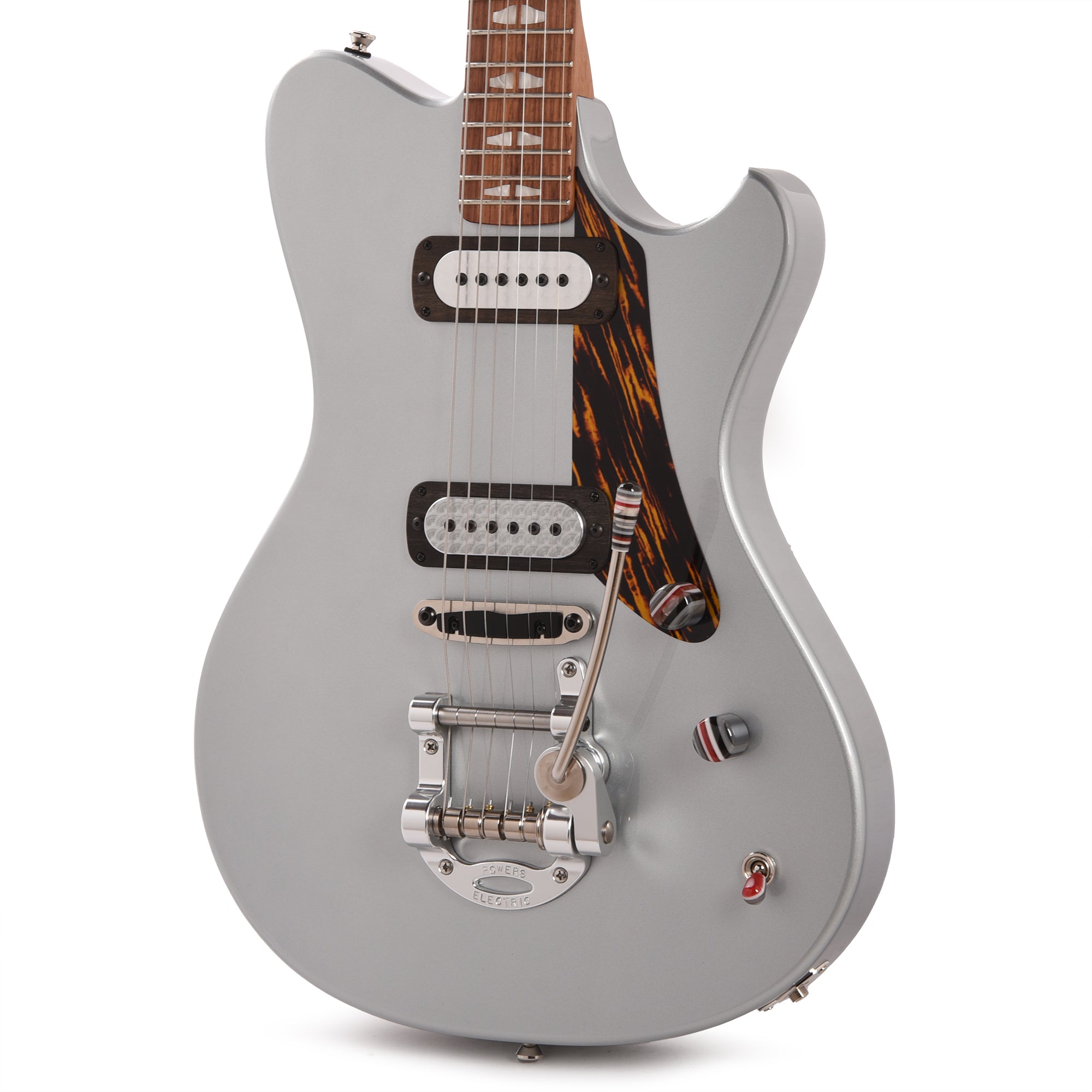 Powers Electric A-Type Polar Silver Metallic w/FF42 Pickups Electric Guitars / Solid Body