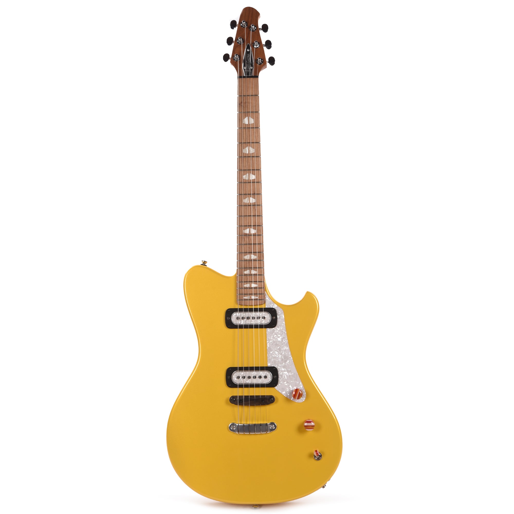 Powers Electric A-Type Saffron Yellow Metallic Hard Tail w/PF42 Pickups Electric Guitars / Solid Body