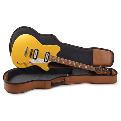 Powers Electric A-Type Saffron Yellow Metallic Hard Tail w/PF42 Pickups Electric Guitars / Solid Body
