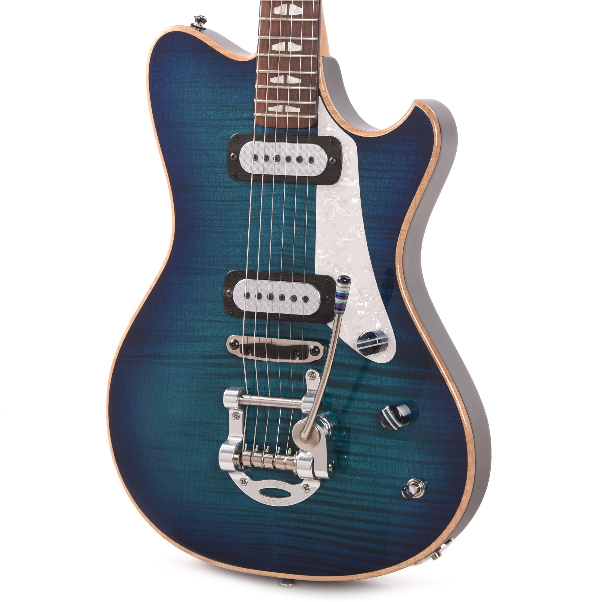 Powers Electric A-Type Select Blue Lagoon w/FF42 Pickups Electric Guitars / Solid Body