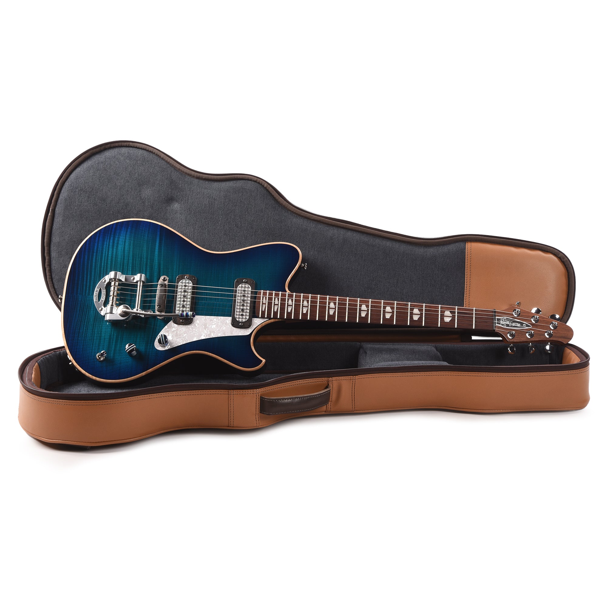 Powers Electric A-Type Select Blue Lagoon w/FF42 Pickups Electric Guitars / Solid Body