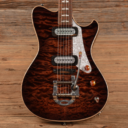 Powers Electric A-Type Select Cabernet Red Electric Guitars / Solid Body