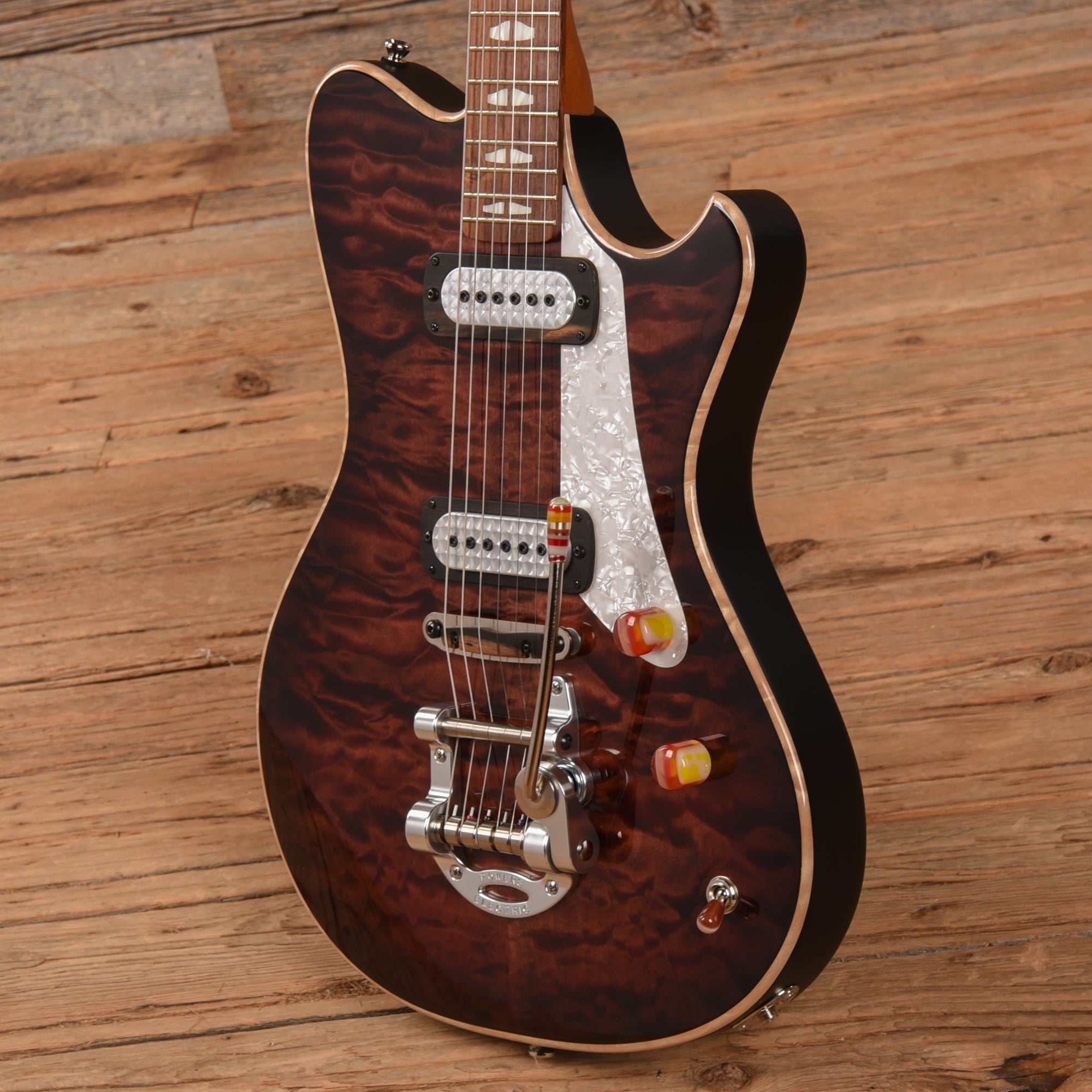 Powers Electric A-Type Select Cabernet Red Electric Guitars / Solid Body