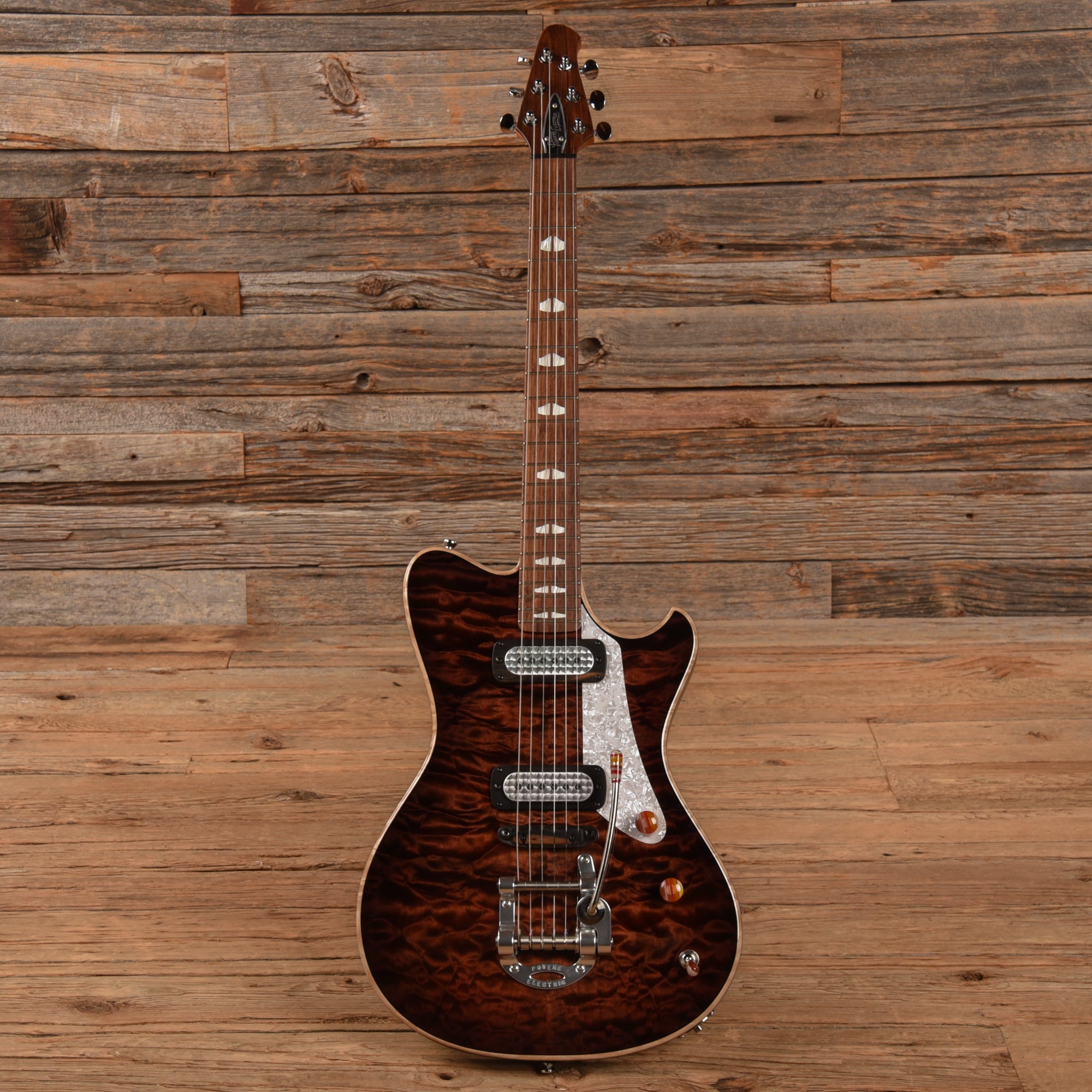 Powers Electric A-Type Select Cabernet Red Electric Guitars / Solid Body