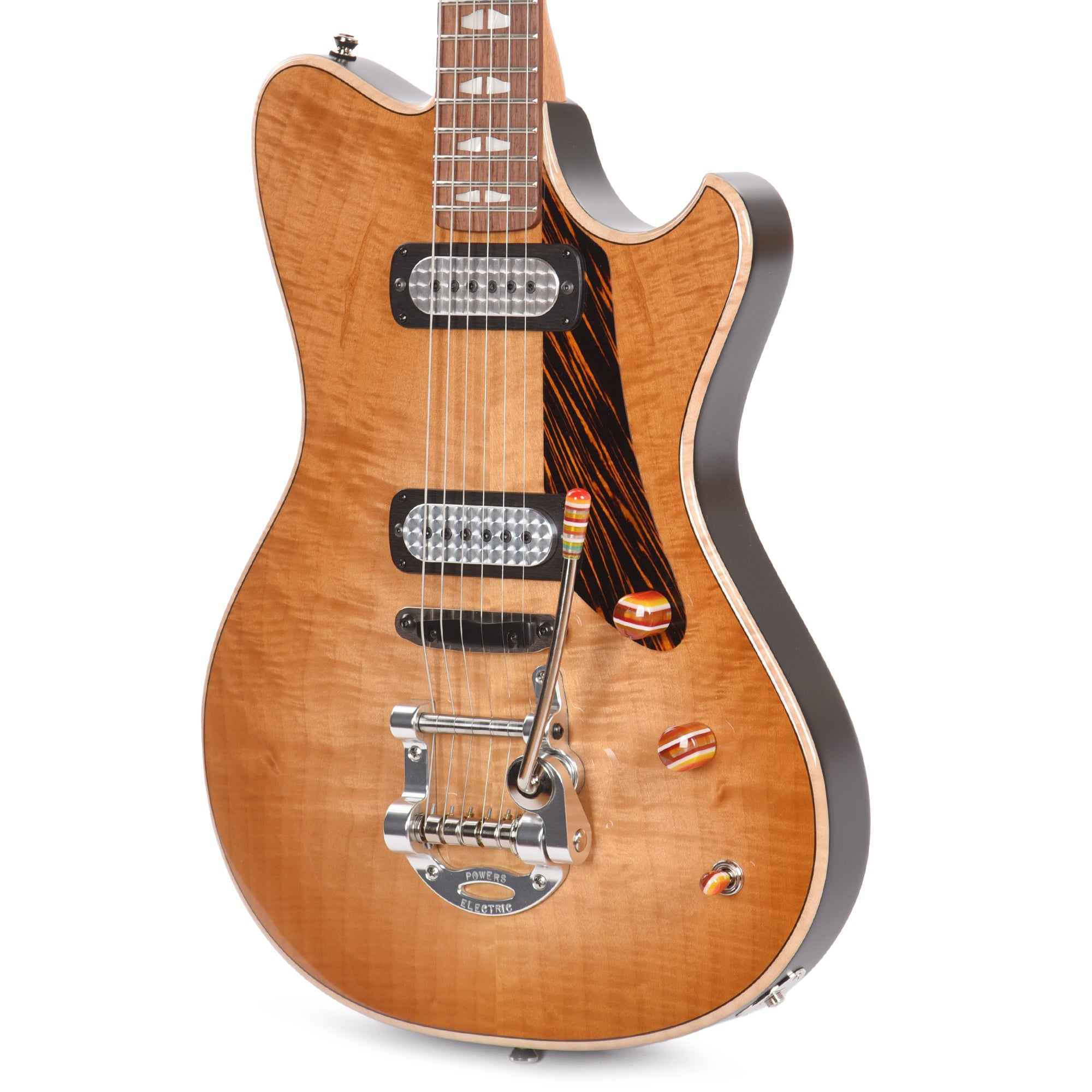 Powers Electric A-Type Select Flame Light Wild Honey Burst w/FF42 Pickups Electric Guitars / Solid Body