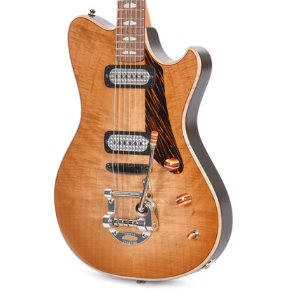 Powers Electric A-Type Select Flame Light Wild Honey Burst w/FF42 Pickups Electric Guitars / Solid Body