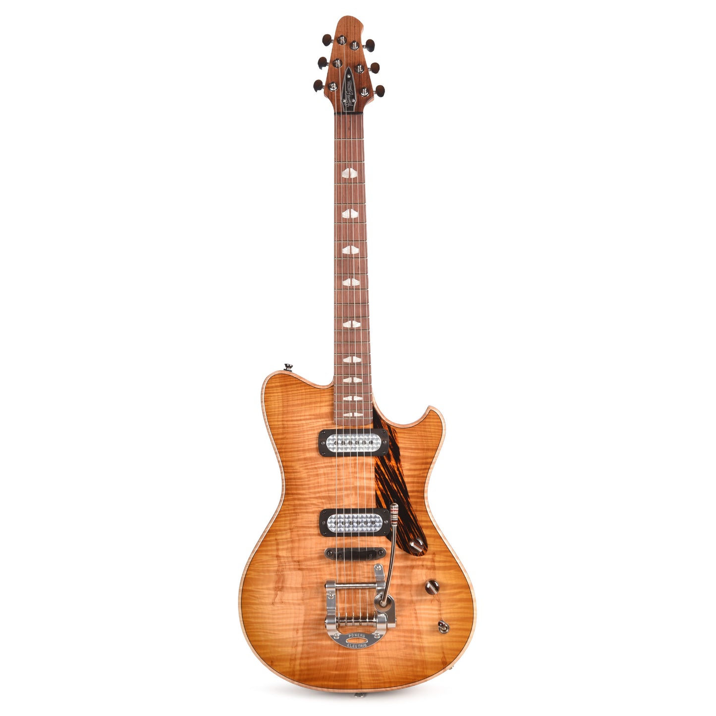 Powers Electric A-Type Select Flame Maple Antique Blonde w/FF42 Pickups Electric Guitars / Solid Body