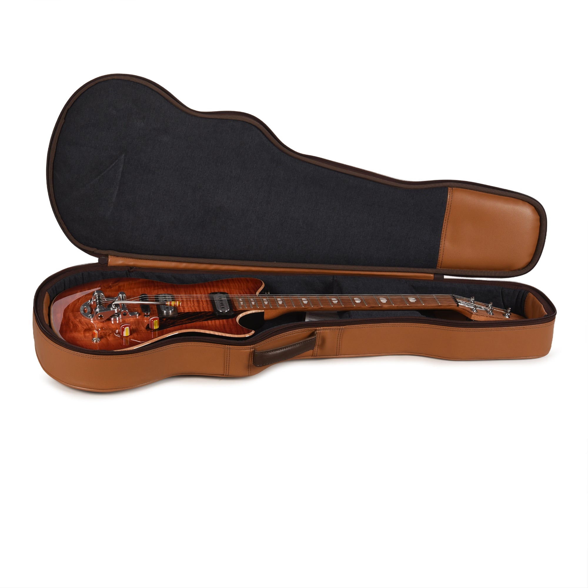 Powers Electric A-Type Select Flame Maple Cosmo Orange w/FF42 Pickups Electric Guitars / Solid Body