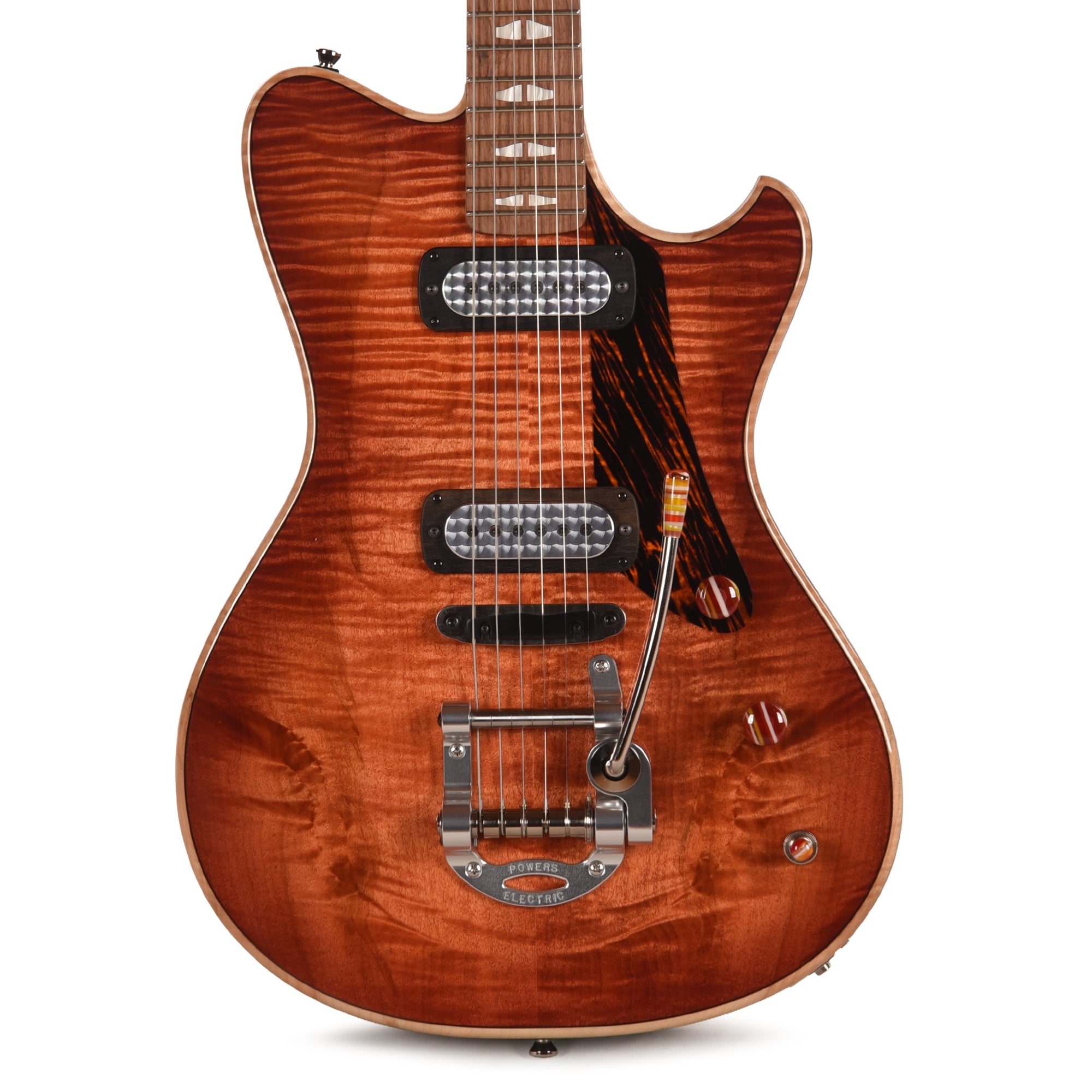 Powers Electric A-Type Select Flame Maple Cosmo Orange w/FF42 Pickups Electric Guitars / Solid Body