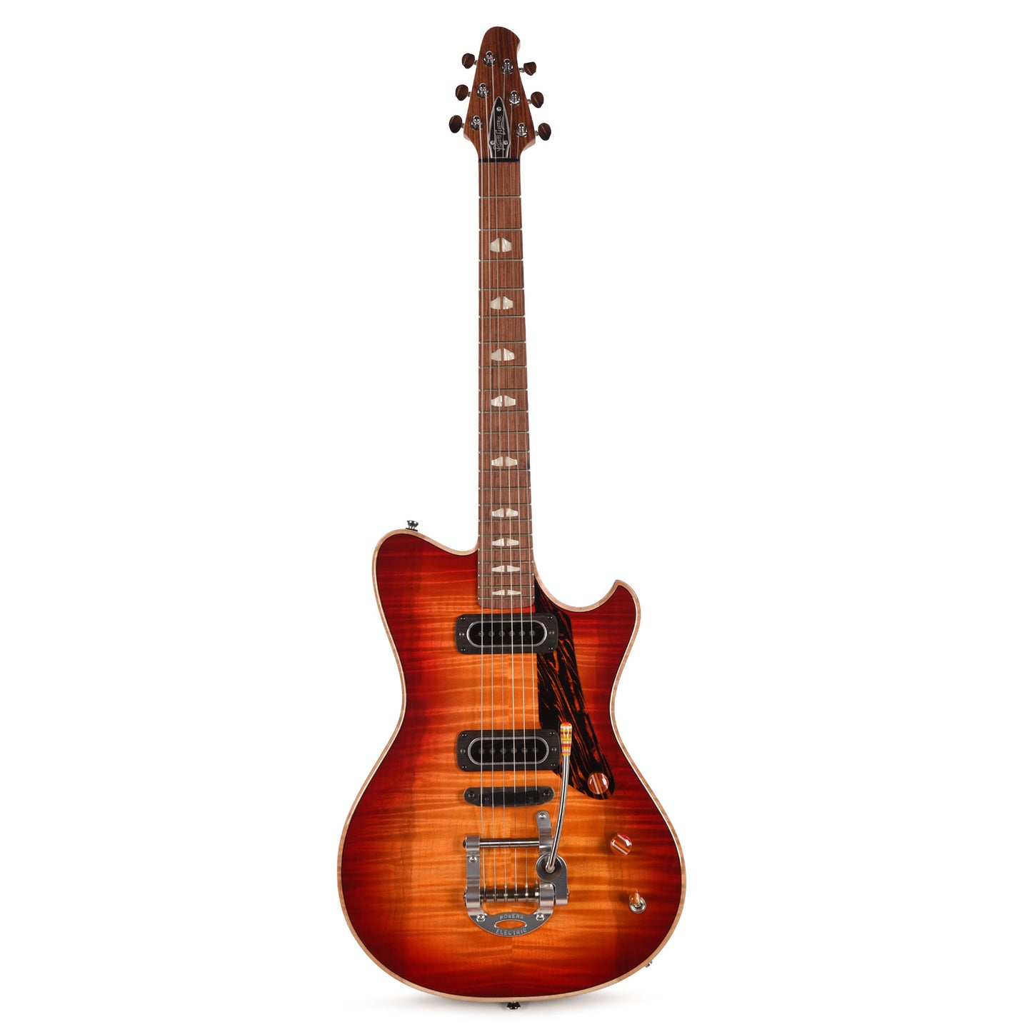 Powers Electric A-Type Select Flame Maple Custom Faded Cherry Sunburst w/PF42 Pickups Electric Guitars / Solid Body