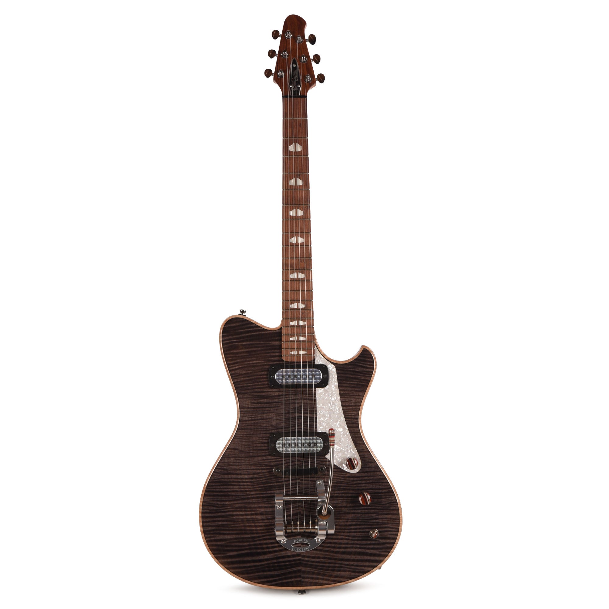 Powers Electric A-Type Select Flame Maple Custom Shark Grey w/FF42 Pickups Electric Guitars / Solid Body