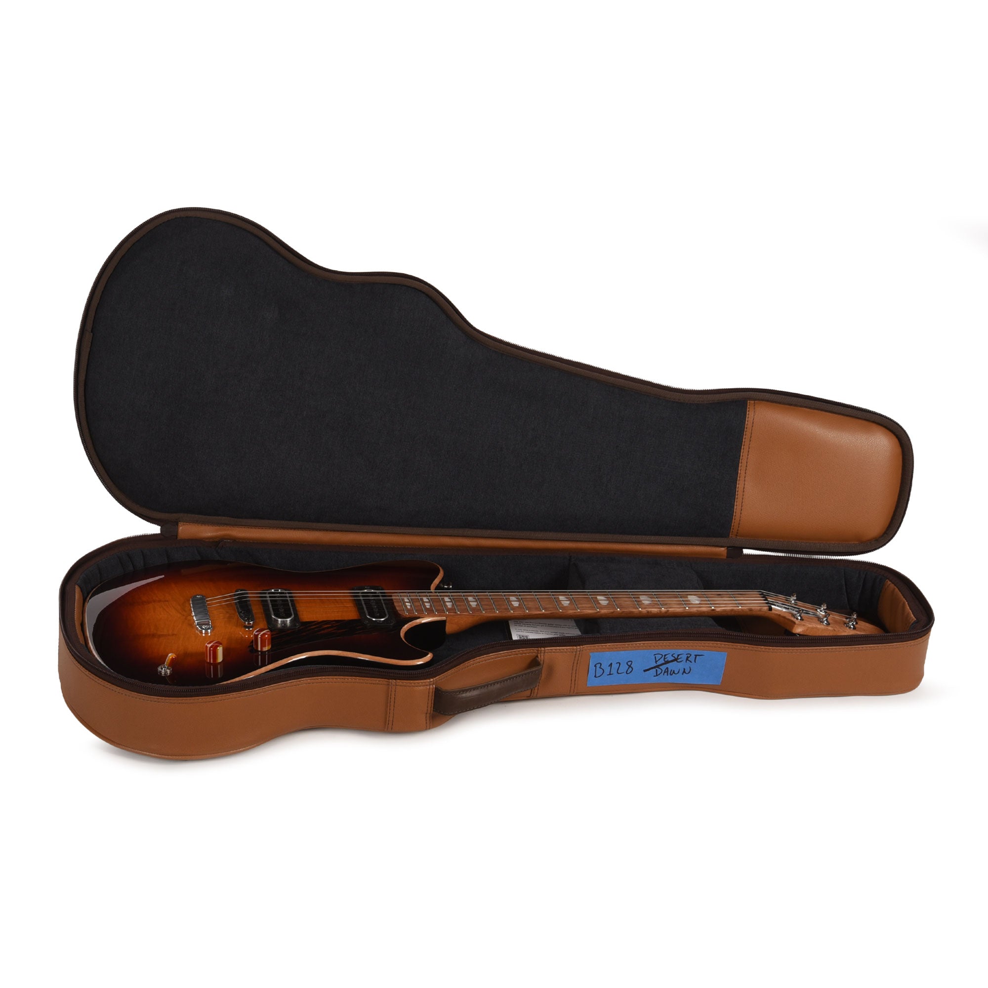 Powers Electric A-Type Select Flame Maple Desert Dawn w/PF42 Pickups Electric Guitars / Solid Body