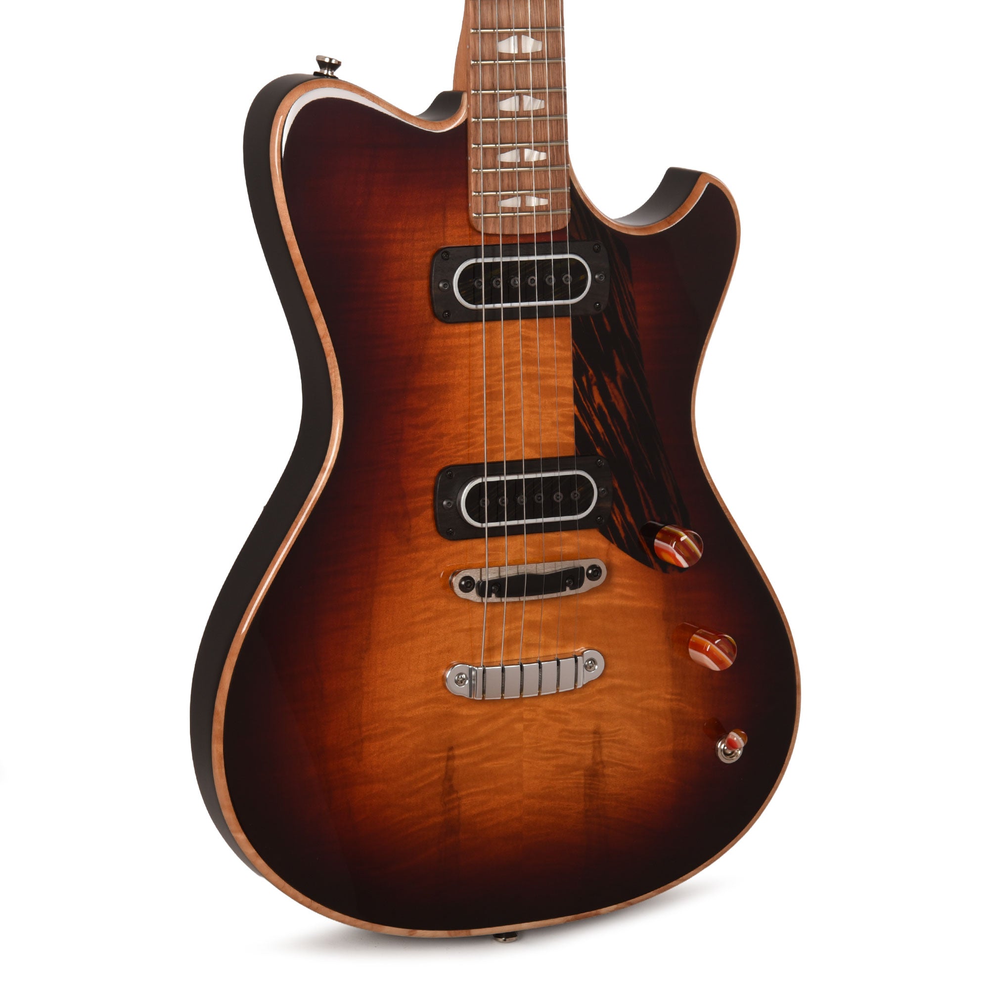 Powers Electric A-Type Select Flame Maple Desert Dawn w/PF42 Pickups Electric Guitars / Solid Body