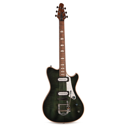 Powers Electric A-Type Select Flame Maple Juniper Green w/PF42 Pickups Electric Guitars / Solid Body