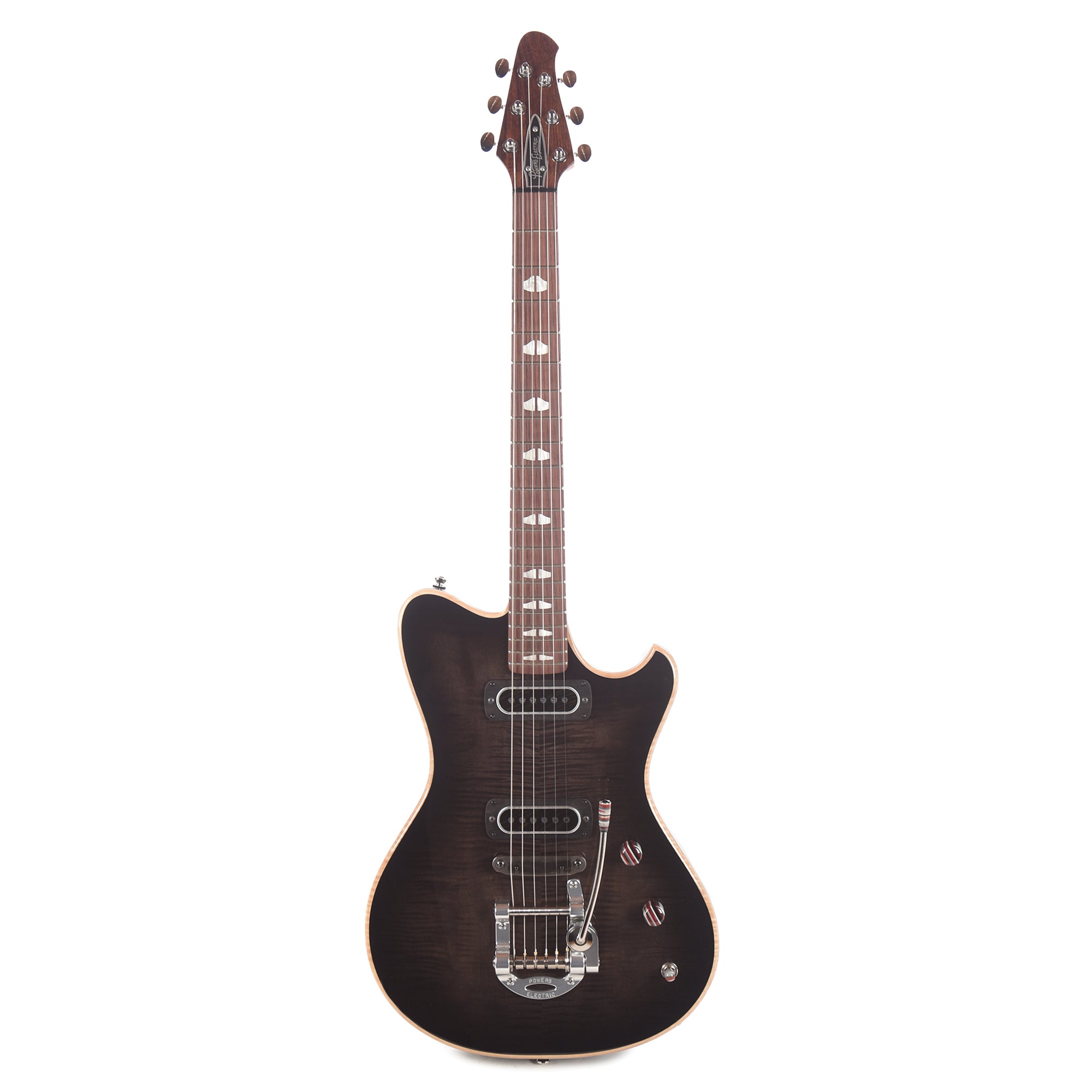 Powers Electric A-Type Select Flame Shadow Black w/PF42 Pickups Electric Guitars / Solid Body