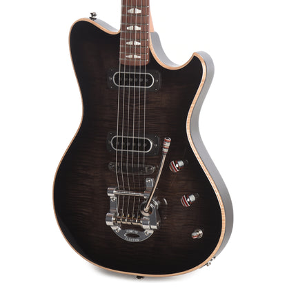 Powers Electric A-Type Select Flame Shadow Black w/PF42 Pickups Electric Guitars / Solid Body