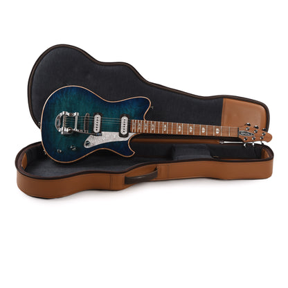 Powers Electric A-Type Select Quilt Blue Lagoon w/PF42 Pickups Electric Guitars / Solid Body