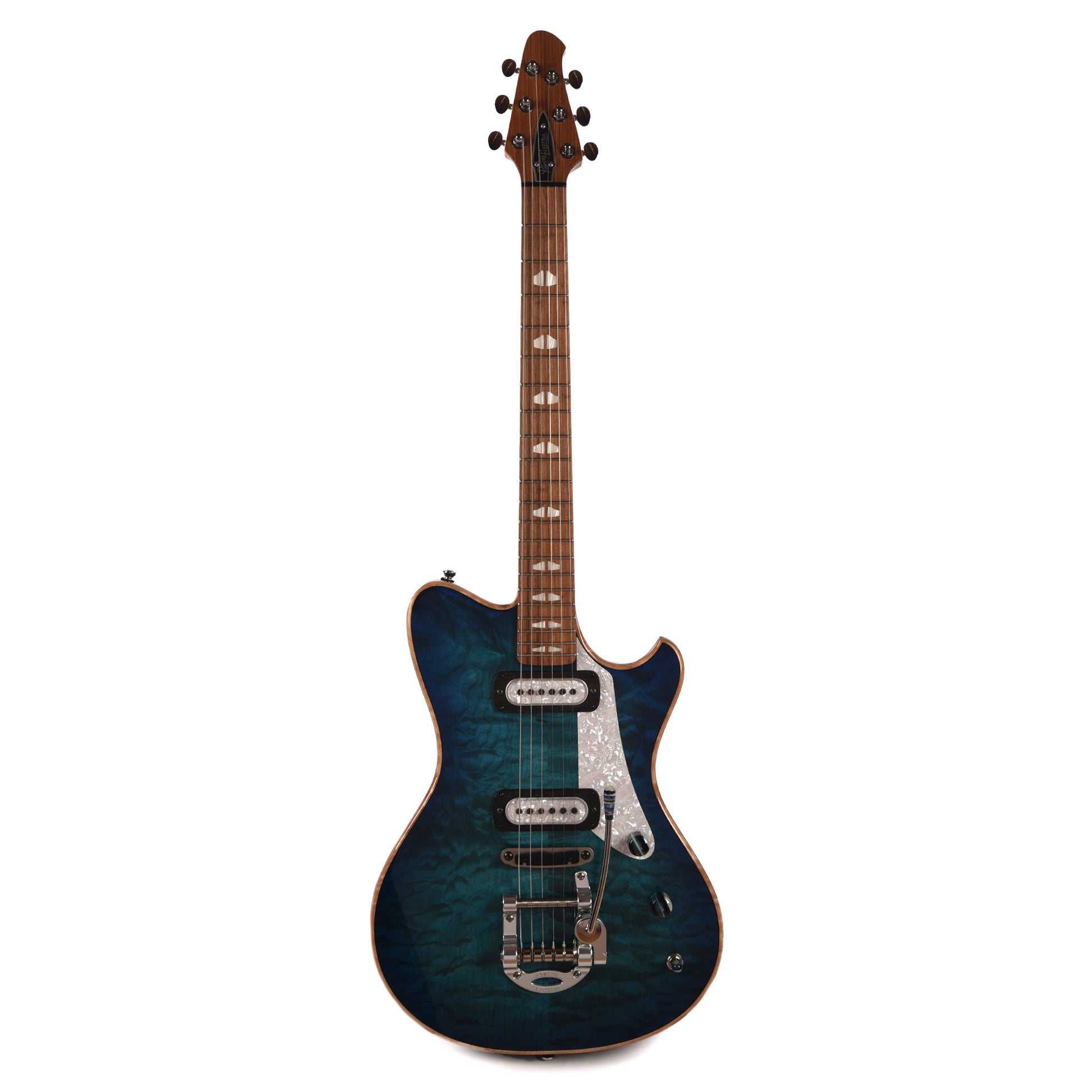 Powers Electric A-Type Select Quilt Blue Lagoon w/PF42 Pickups Electric Guitars / Solid Body