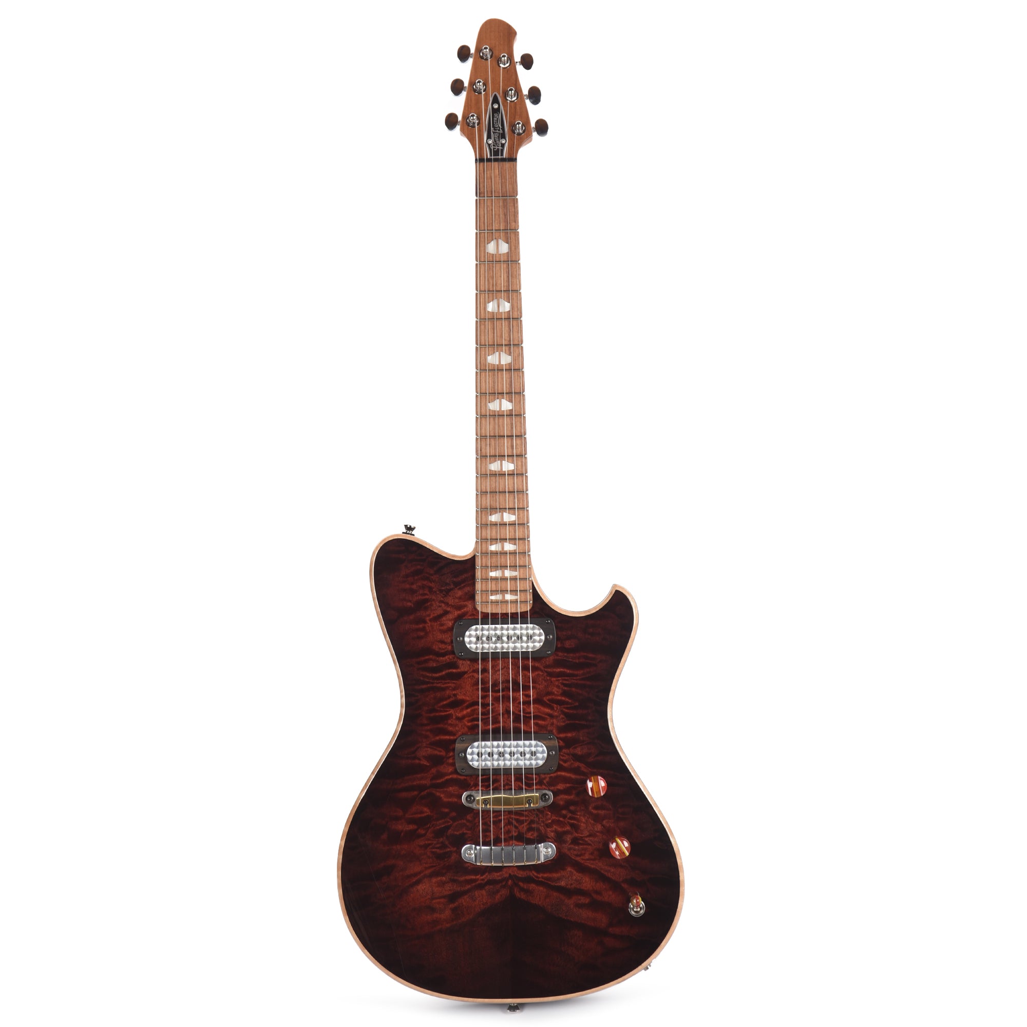 Powers Electric A-Type Select Quilt Cabernet Red Hardtail w/FF42 Pickups Electric Guitars / Solid Body