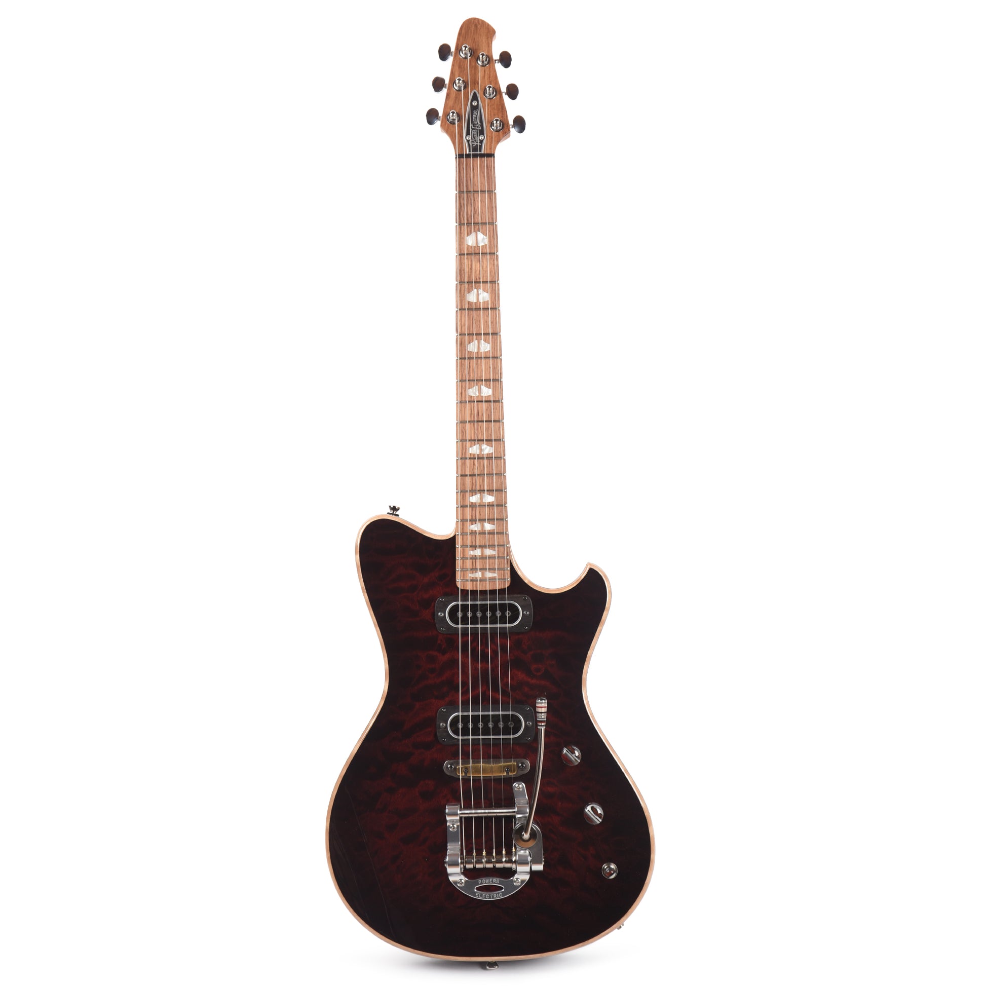 Powers Electric A-Type Select Quilt Dark Cabernet Red w/PF42 Pickups Electric Guitars / Solid Body