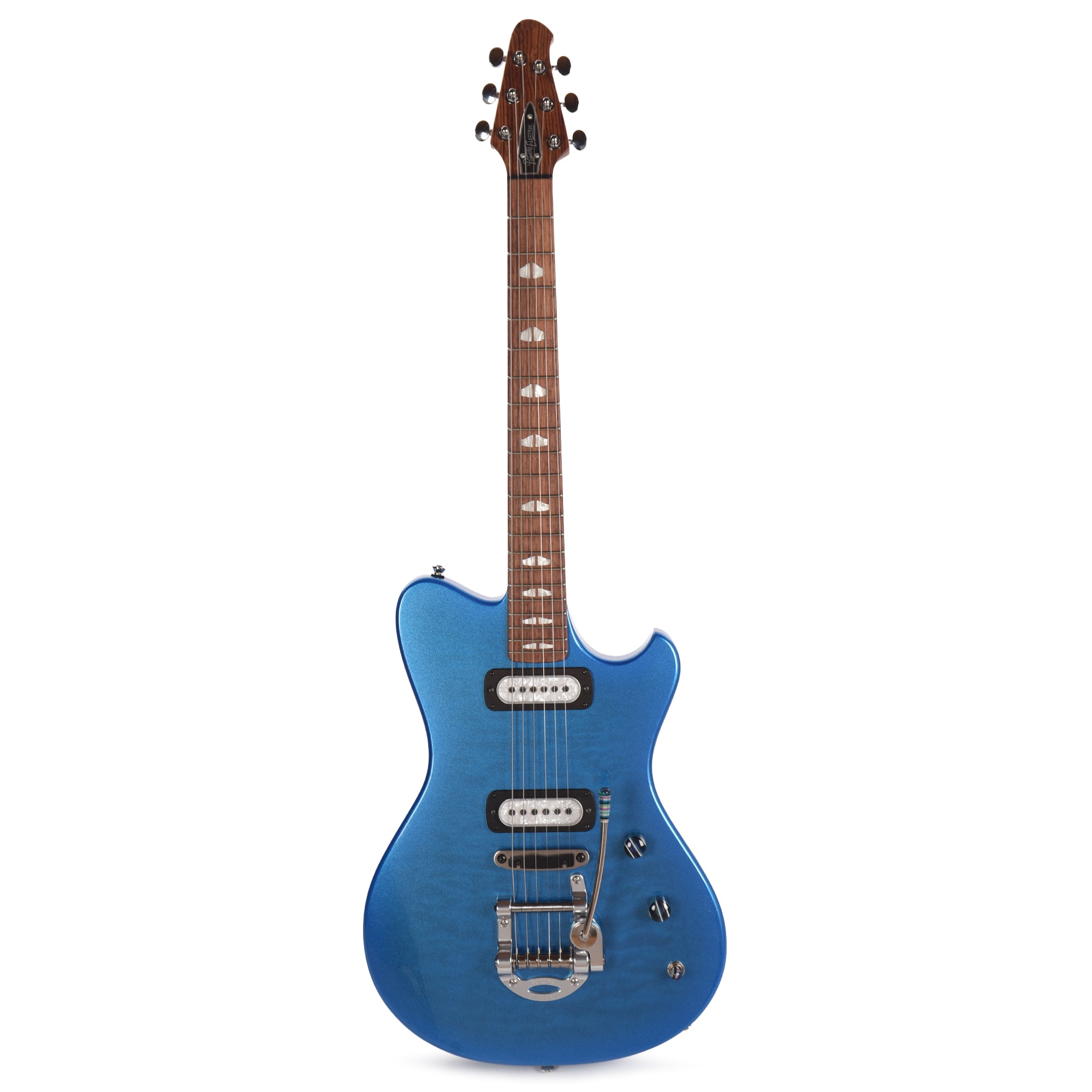 Powers Electric A-Type Select Quilt Ghost Flame Cruise Night Blue w/PF42 Pickups Electric Guitars / Solid Body