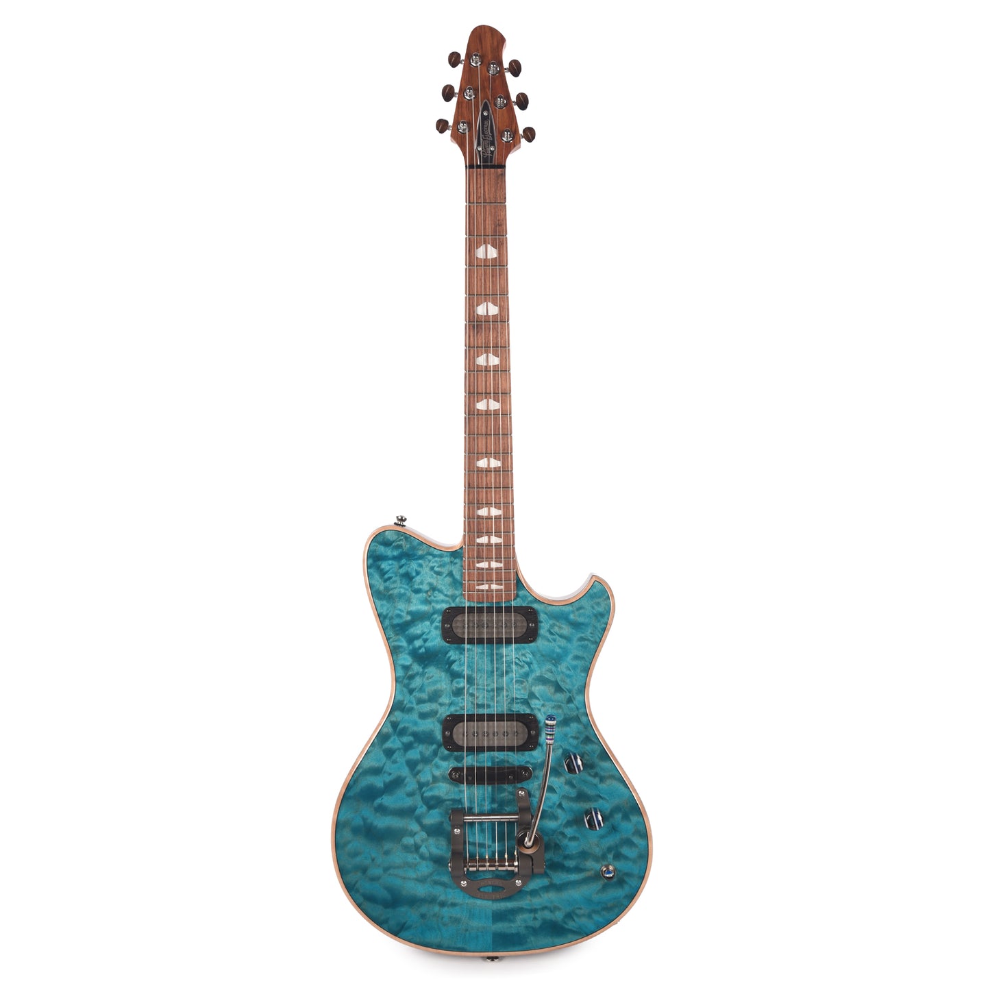 Powers Electric A-Type Select Quilt Maple Custom Koi Blue w/FF42 Pickups Electric Guitars / Solid Body