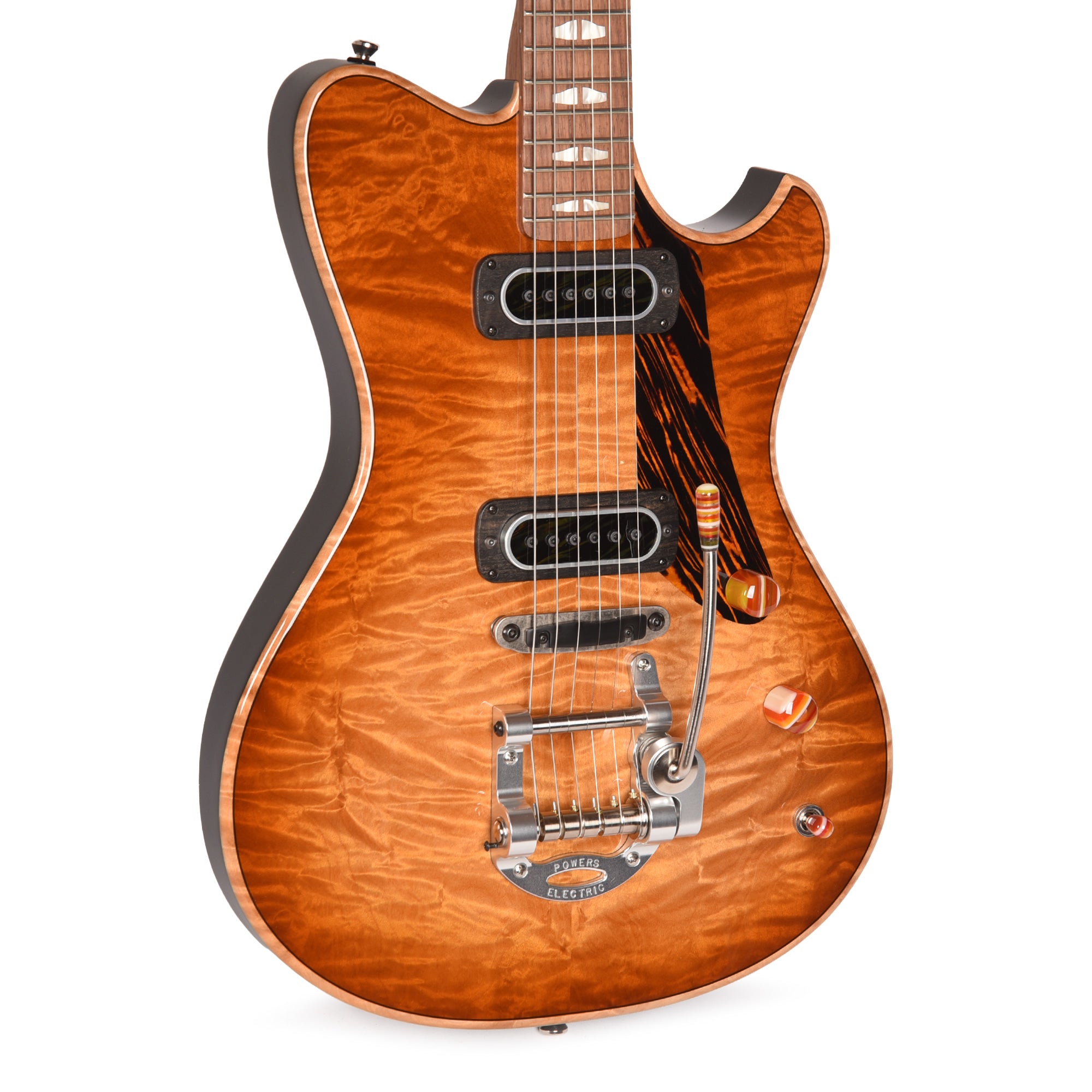 Powers Electric A-Type Select Quilt Maple Wild Honey Burst w/PF42 Pickups Electric Guitars / Solid Body