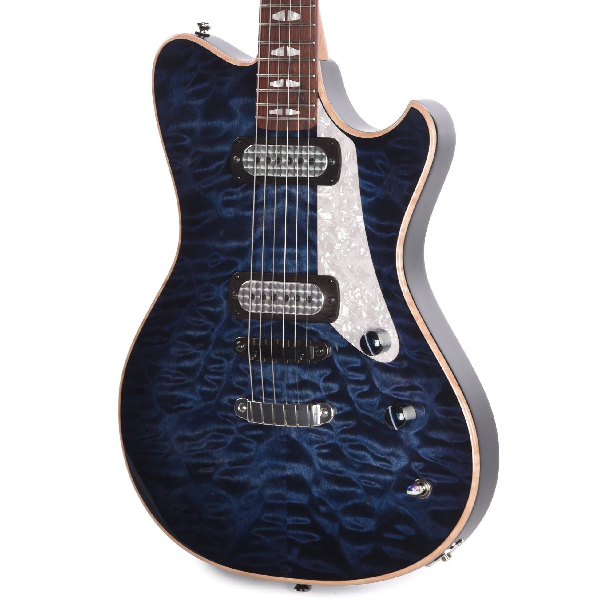 Powers Electric A-Type Select Quilt Twilight Blue Hardtail w/FF42 Pickups Electric Guitars / Solid Body