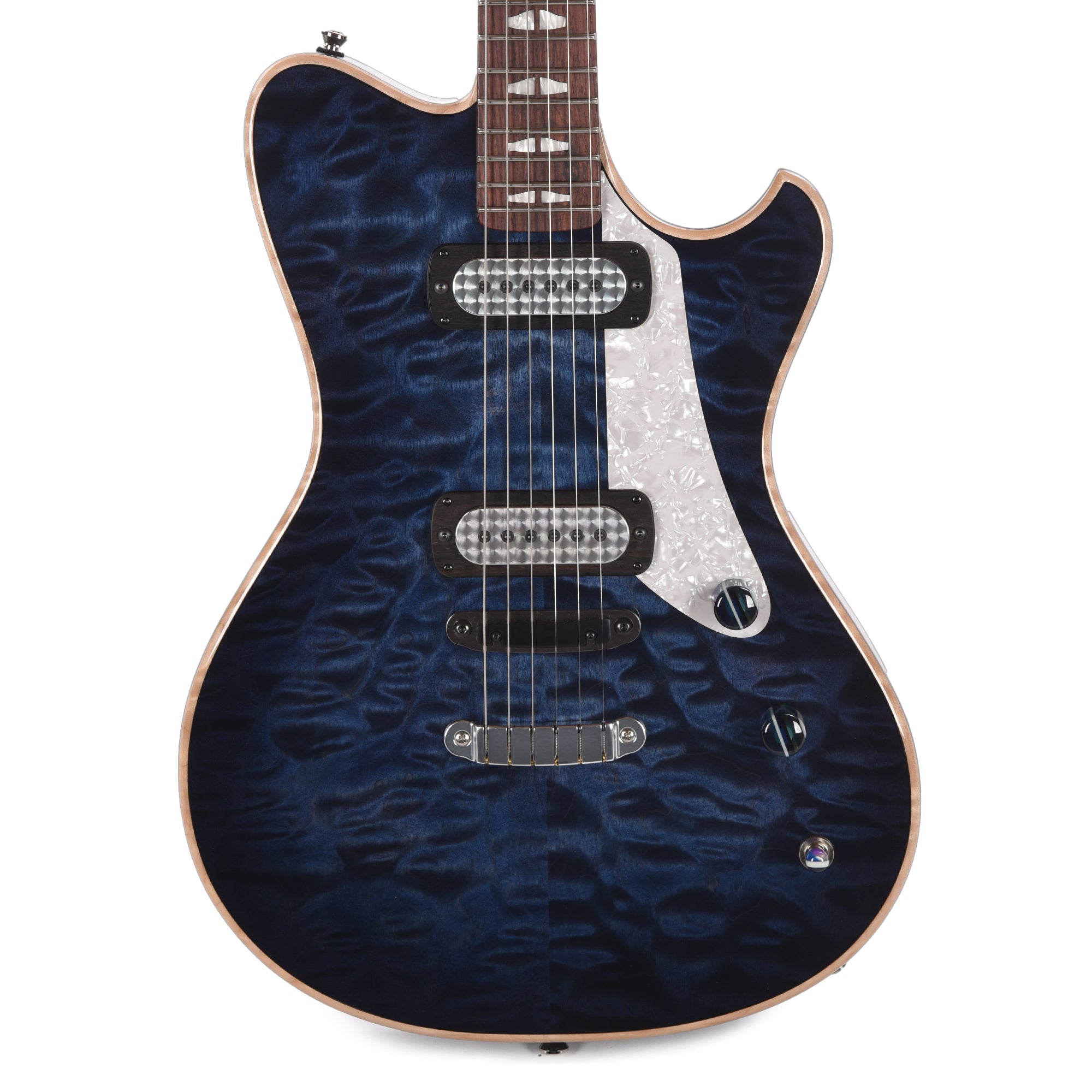 Powers Electric A-Type Select Quilt Twilight Blue Hardtail w/FF42 Pickups Electric Guitars / Solid Body