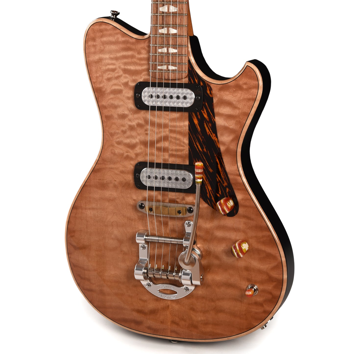 Powers Electric A-Type Select Quilted Maple "A500" 500th Guitar Pale Ale w/FF42 Pickups Electric Guitars / Solid Body