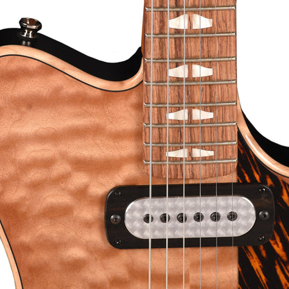 Powers Electric A-Type Select Quilted Maple "A500" 500th Guitar Pale Ale w/FF42 Pickups Electric Guitars / Solid Body
