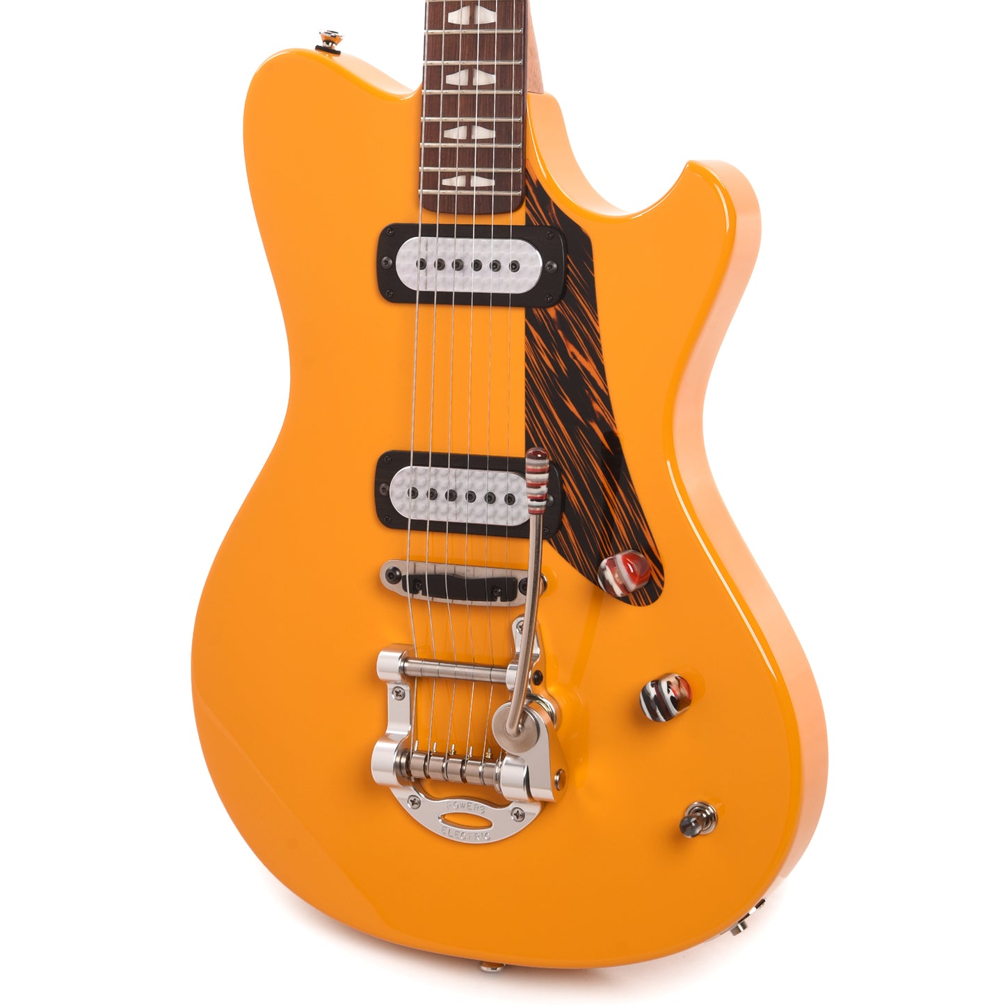Powers Electric A-Type Signal Yellow w/FF42 Pickups Electric Guitars / Solid Body