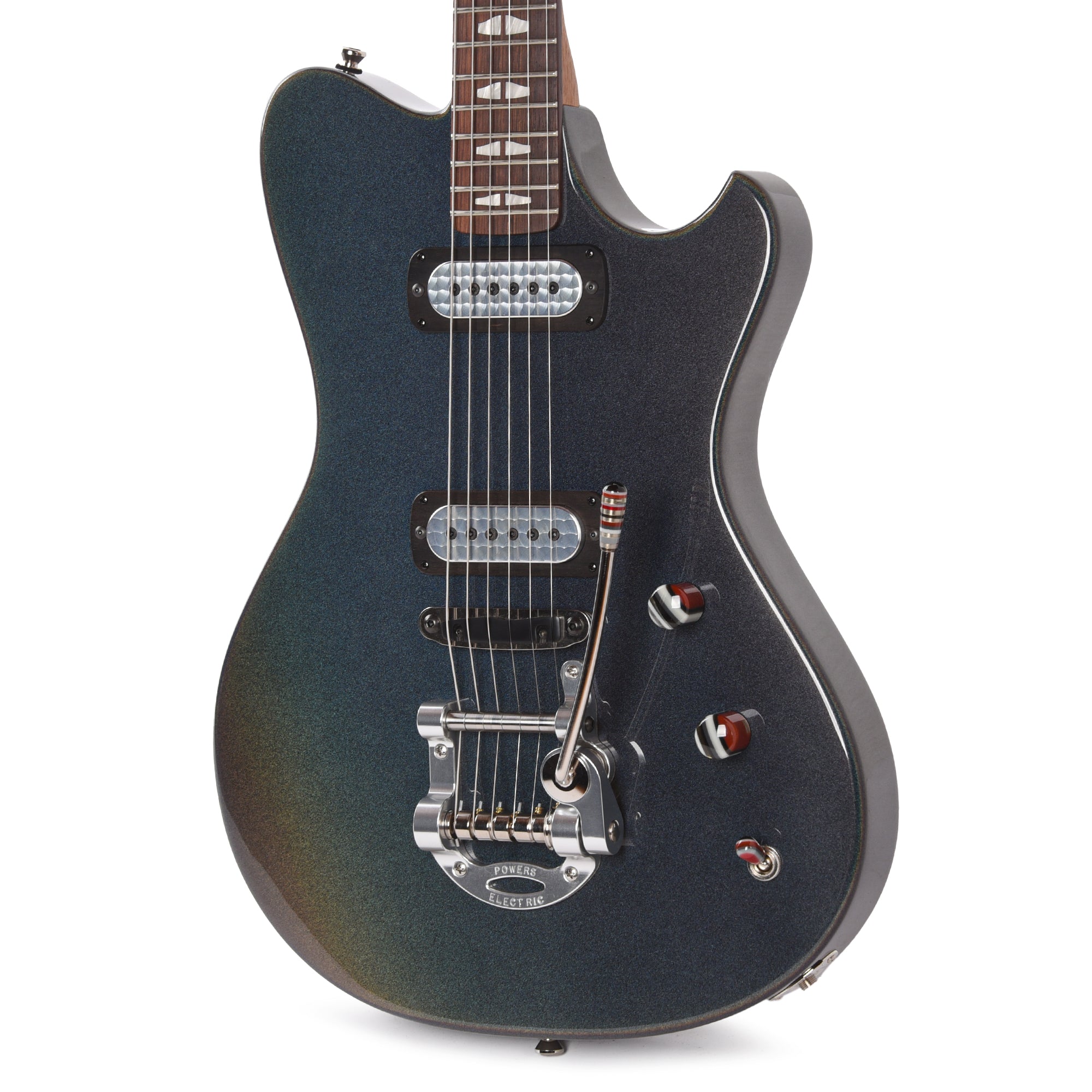 Powers Electric A-Type Thundercloud Pearl Chroma Stratus w/FF42 Pickups Electric Guitars / Solid Body