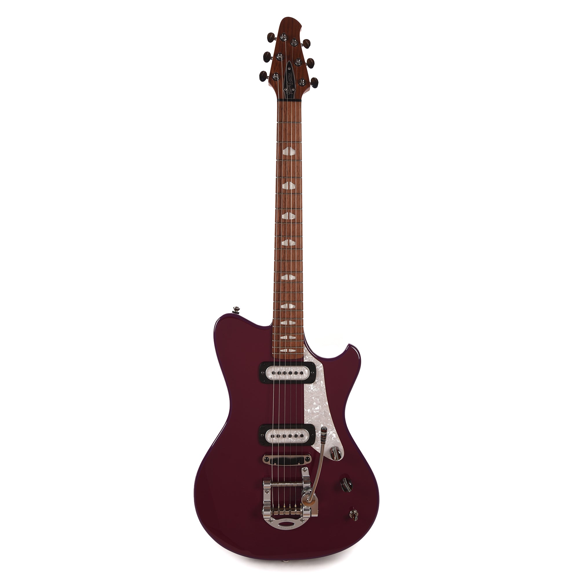 Powers Electric A-Type Two-Tone Aubergine Top & Ruby Star Back/Sides w/PF42 Pickups Electric Guitars / Solid Body