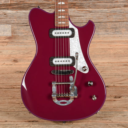 Powers Electric A-Type Two-Tone Aubergine Top & Ruby Star Back/Sides w/PF42 Pickups Electric Guitars / Solid Body