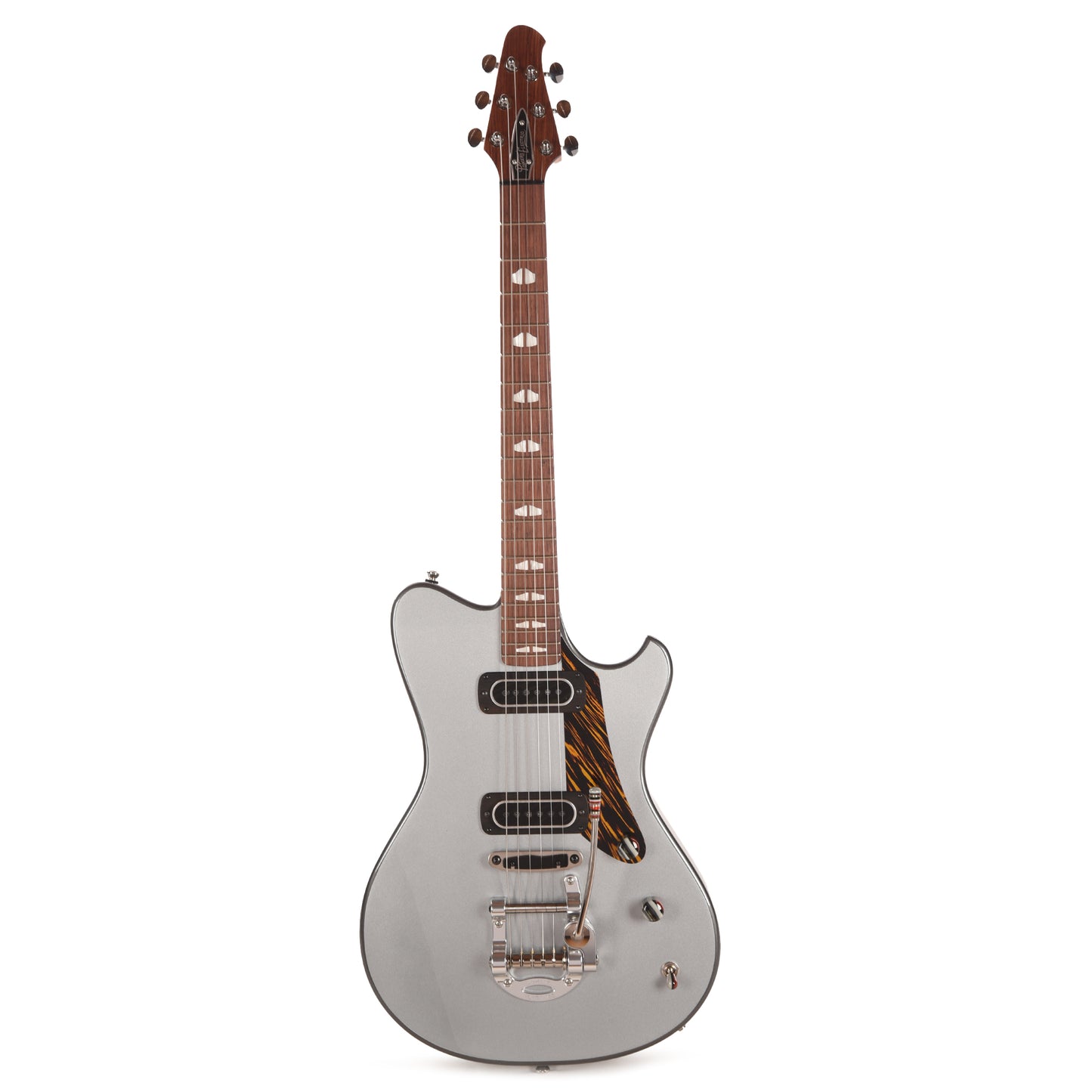 Powers Electric A-Type Two-Tone Dolomite Silver Top & London Grey Back/Sides w/PF42 Pickups Electric Guitars / Solid Body
