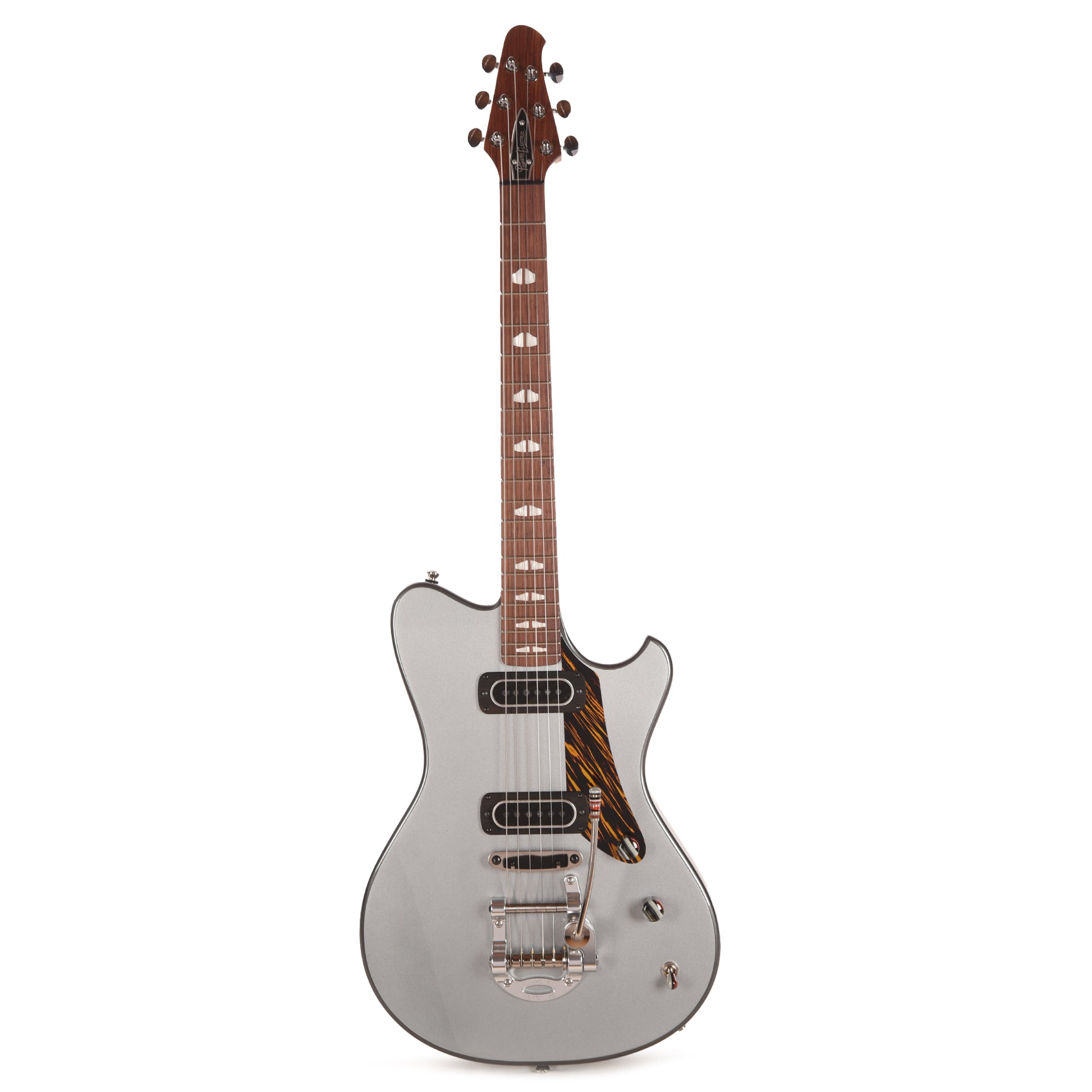 Powers Electric A-Type Two-Tone Dolomite Silver Top & London Grey Back/Sides w/PF42 Pickups Electric Guitars / Solid Body