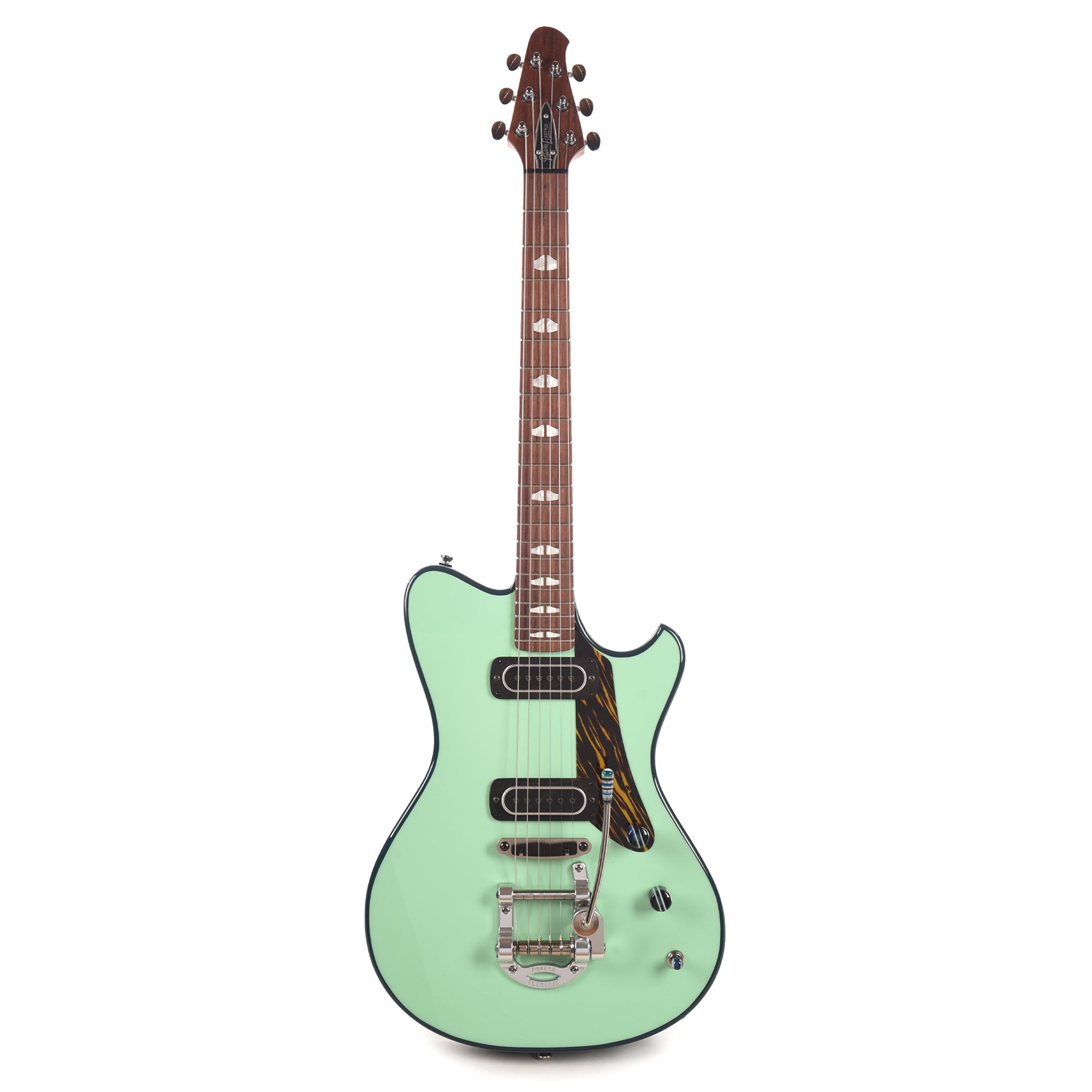 Powers Electric A-Type Two-Tone Mint Green Top & Fjord Green Back/Sides w/PF42 Pickups Electric Guitars / Solid Body