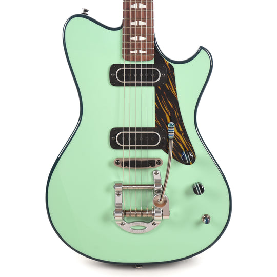 Powers Electric A-Type Two-Tone Mint Green Top & Fjord Green Back/Sides w/PF42 Pickups Electric Guitars / Solid Body