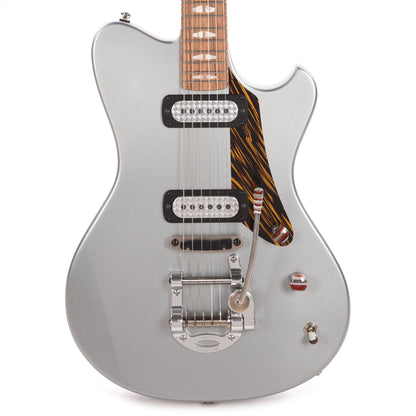 Powers Electric A-Type Dolomite Silver w/FF42 Engine Turned Pickups