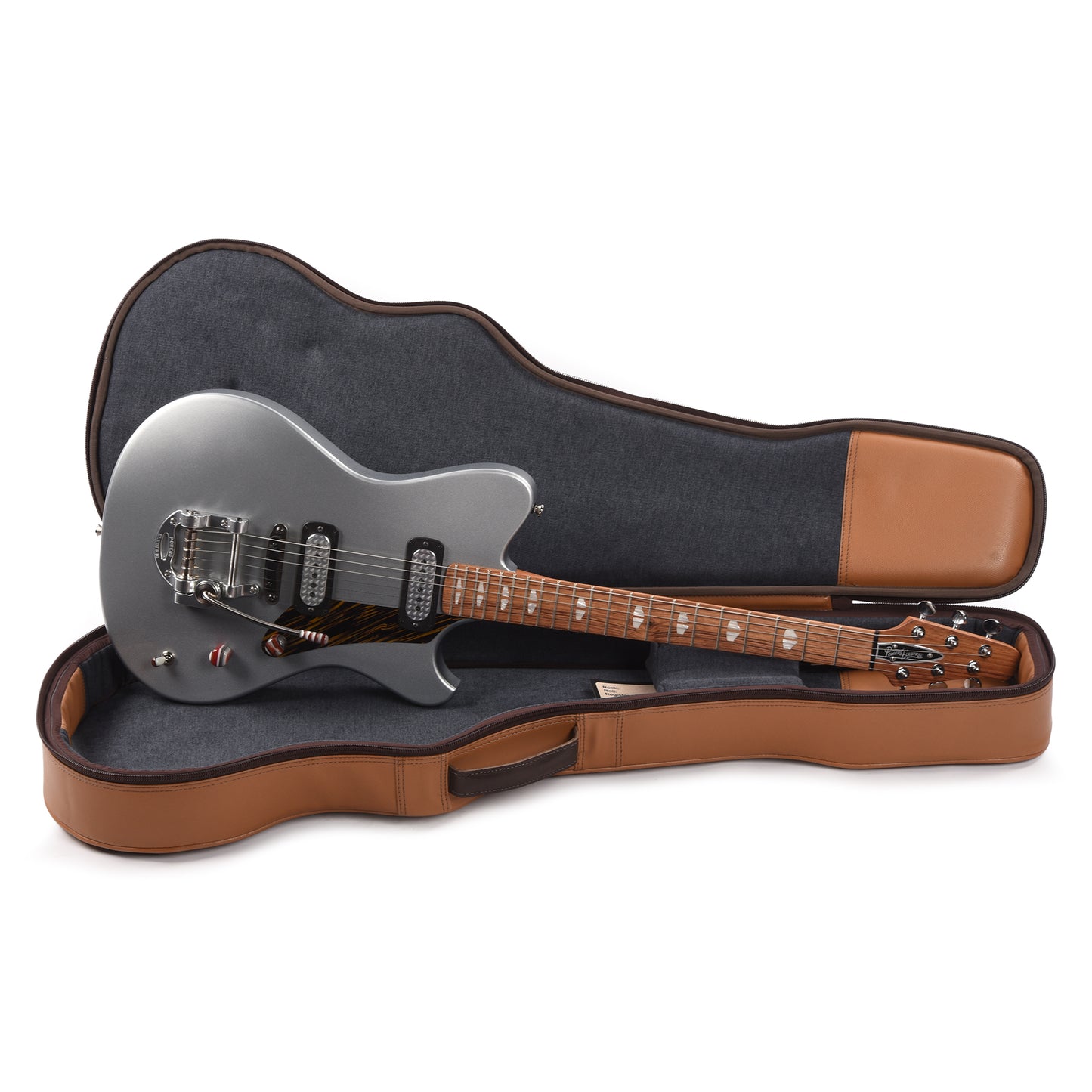Powers Electric A-Type Dolomite Silver w/FF42 Engine Turned Pickups
